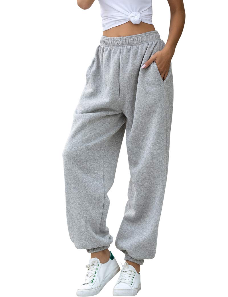 Women's High Waisted Sweatpants Workout Active Joggers Pants Baggy Lounge Bottoms