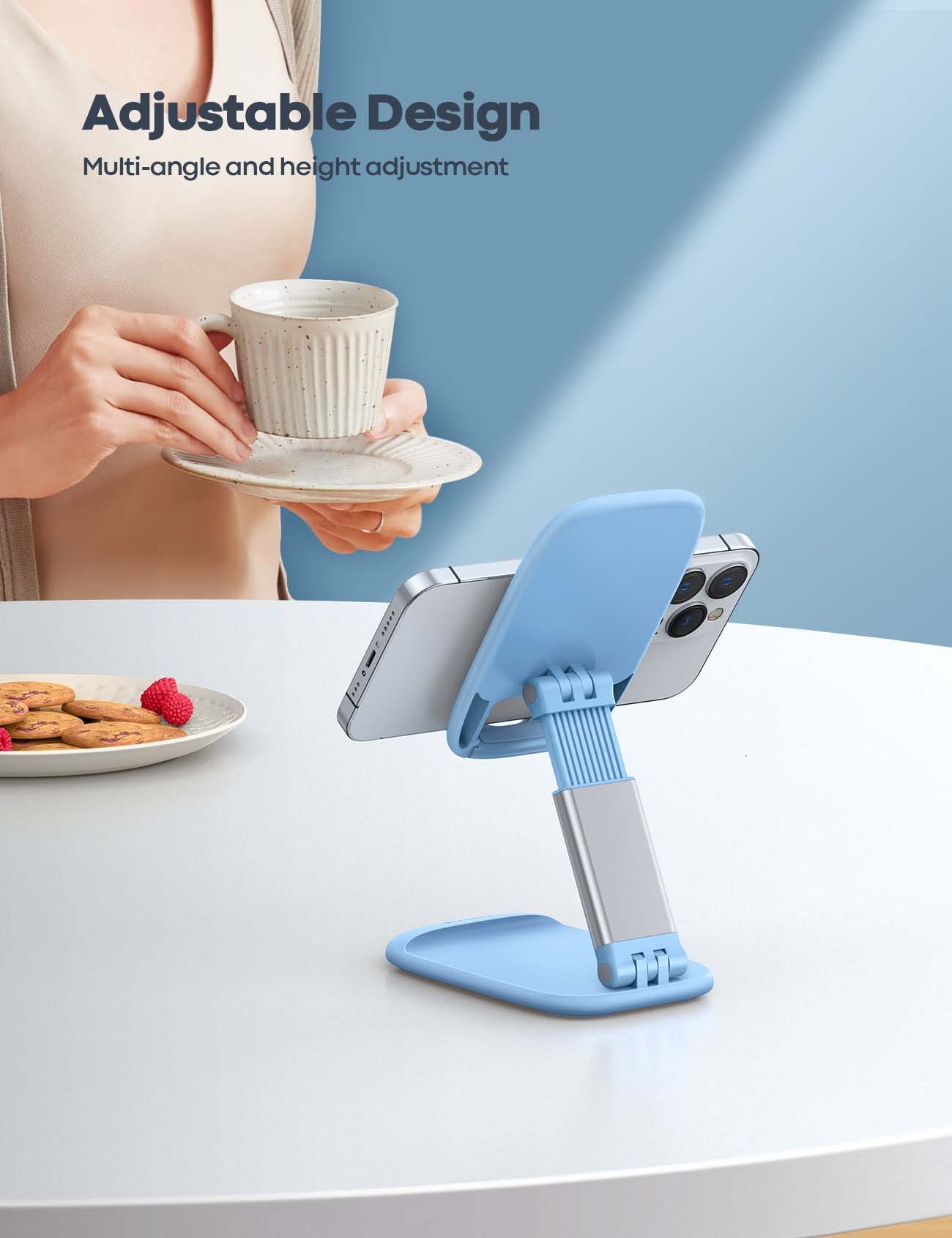 Phone Stand – Desktop Cell Phone Holder for Office Desk (4-8")