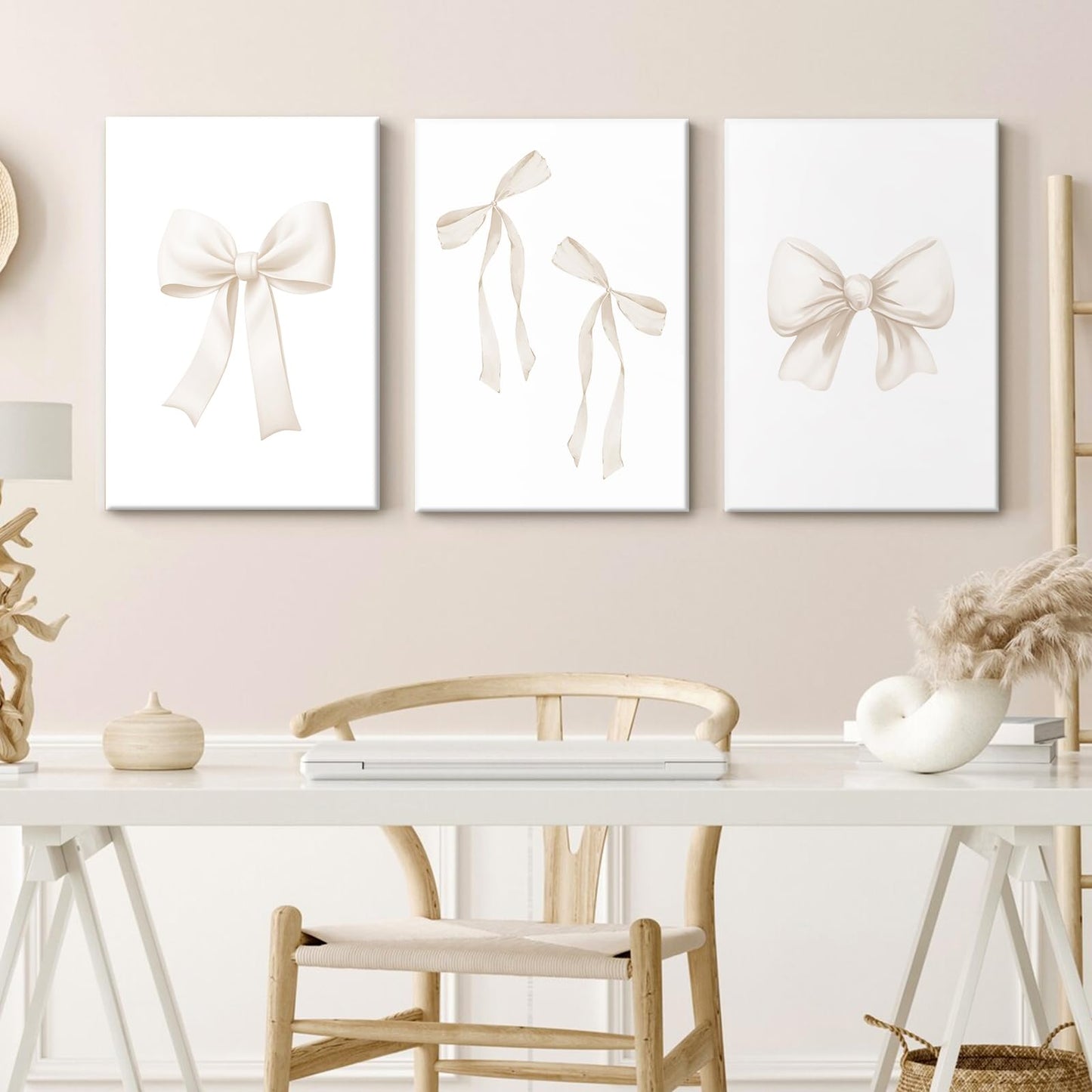 Wall Art Beige Bow Poster Prints