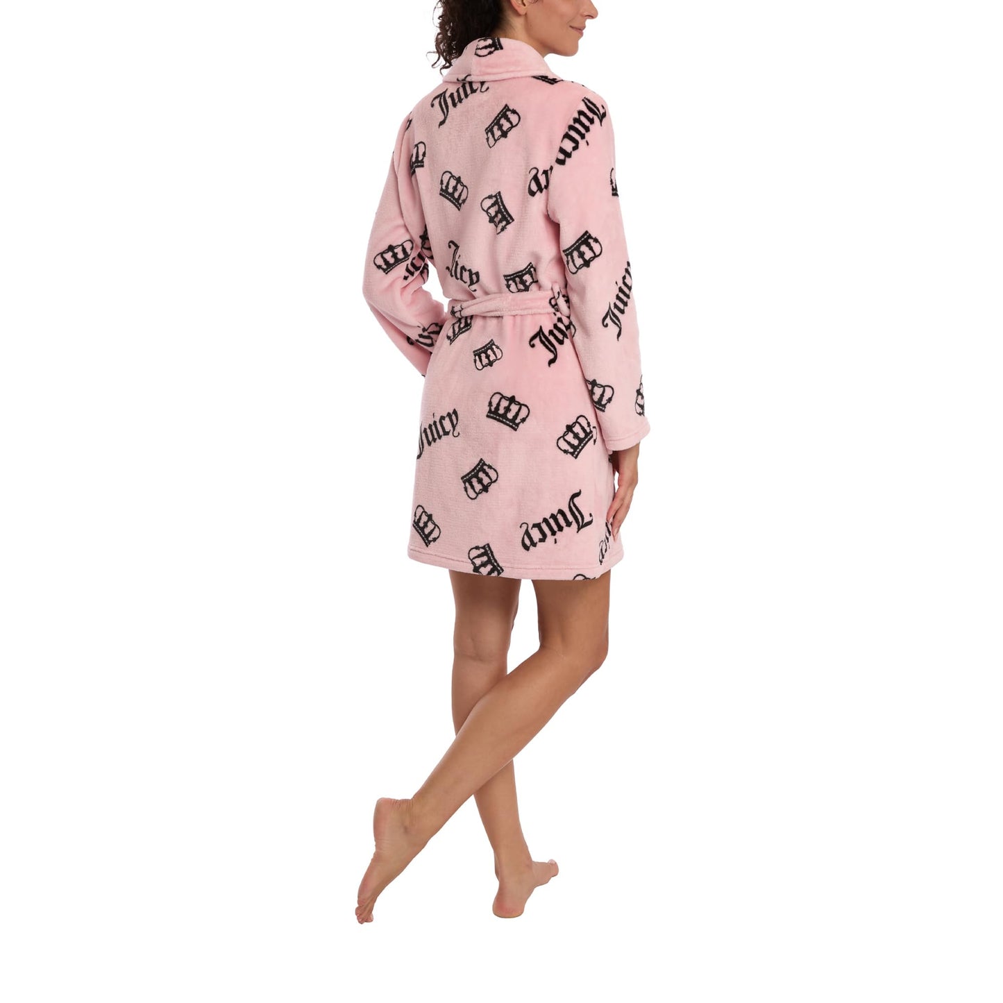 Juicy Couture Women's Super Soft Luxe Plush Shawl Collar Robe