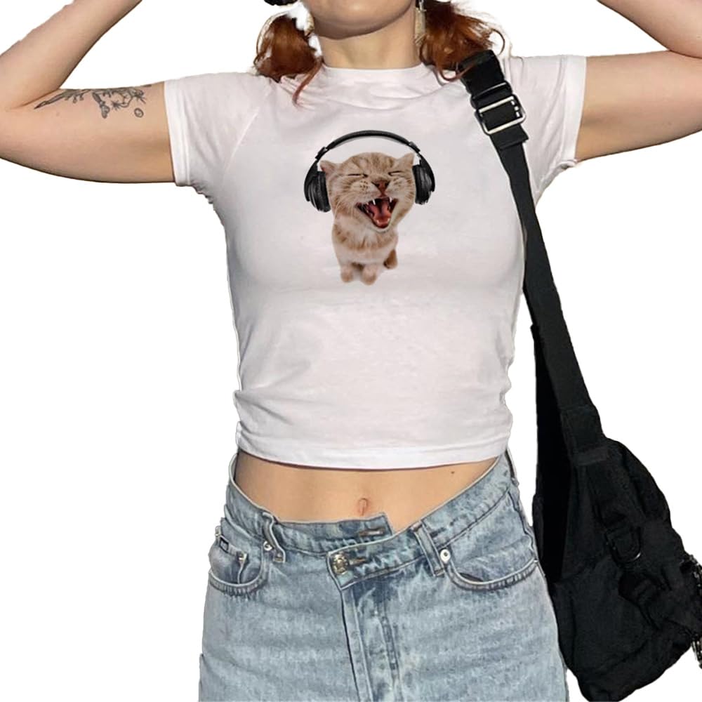 Y2k Baby Tees Graphic Tees Women Tops