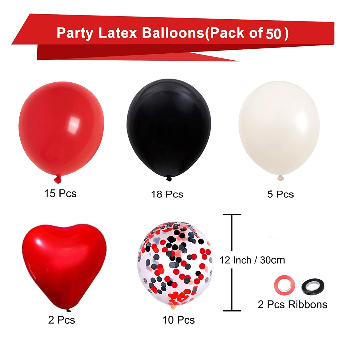 Metallic Balloon, 50Pcs 12Inch Latex Balloons Party Decoration