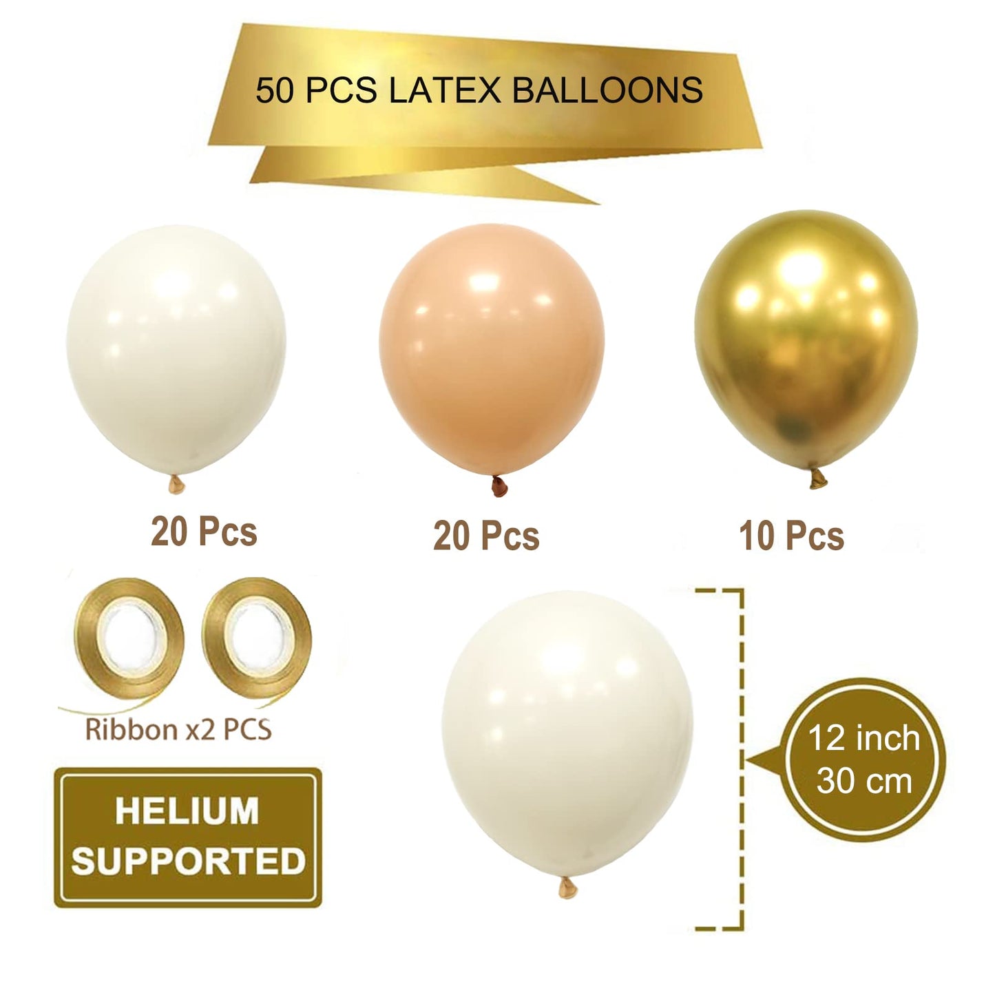 Metallic Balloon, 50Pcs 12Inch Latex Balloons Party Decoration