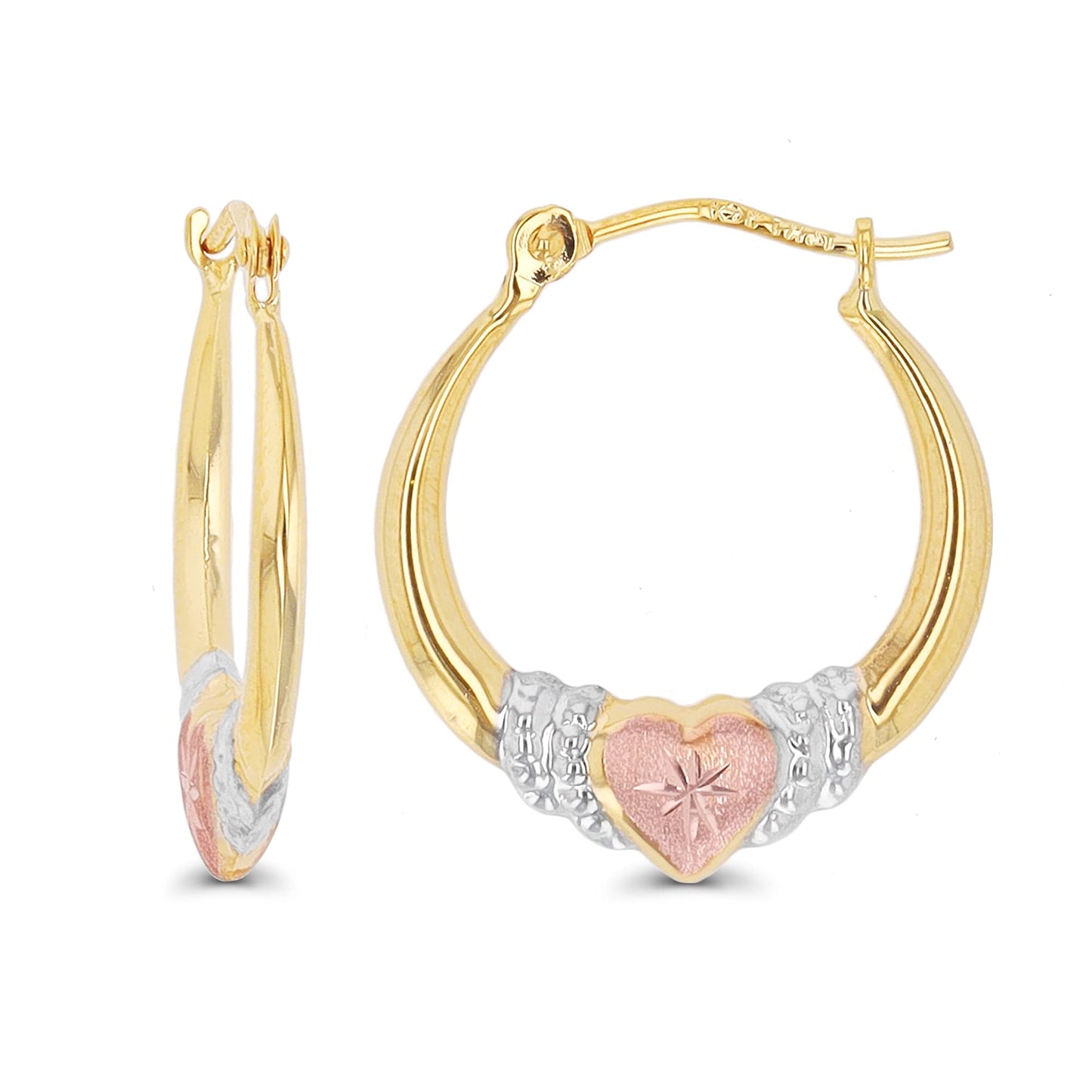 Heart Solid Hypoallergenic Hoop Earrings