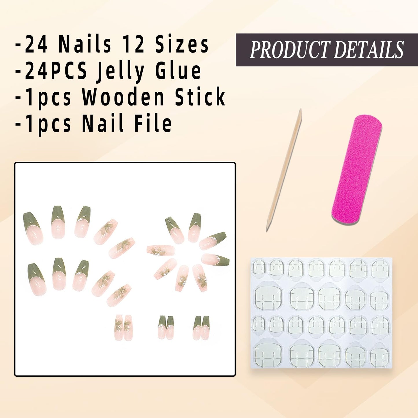 Press on Nails Manicure 24Pcs