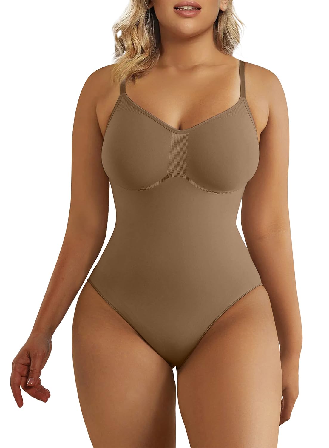 Women's Shapewear Bodysuit - Tummy Control Body Shaper Seamless Sculpting Snatched Waist Body Suit