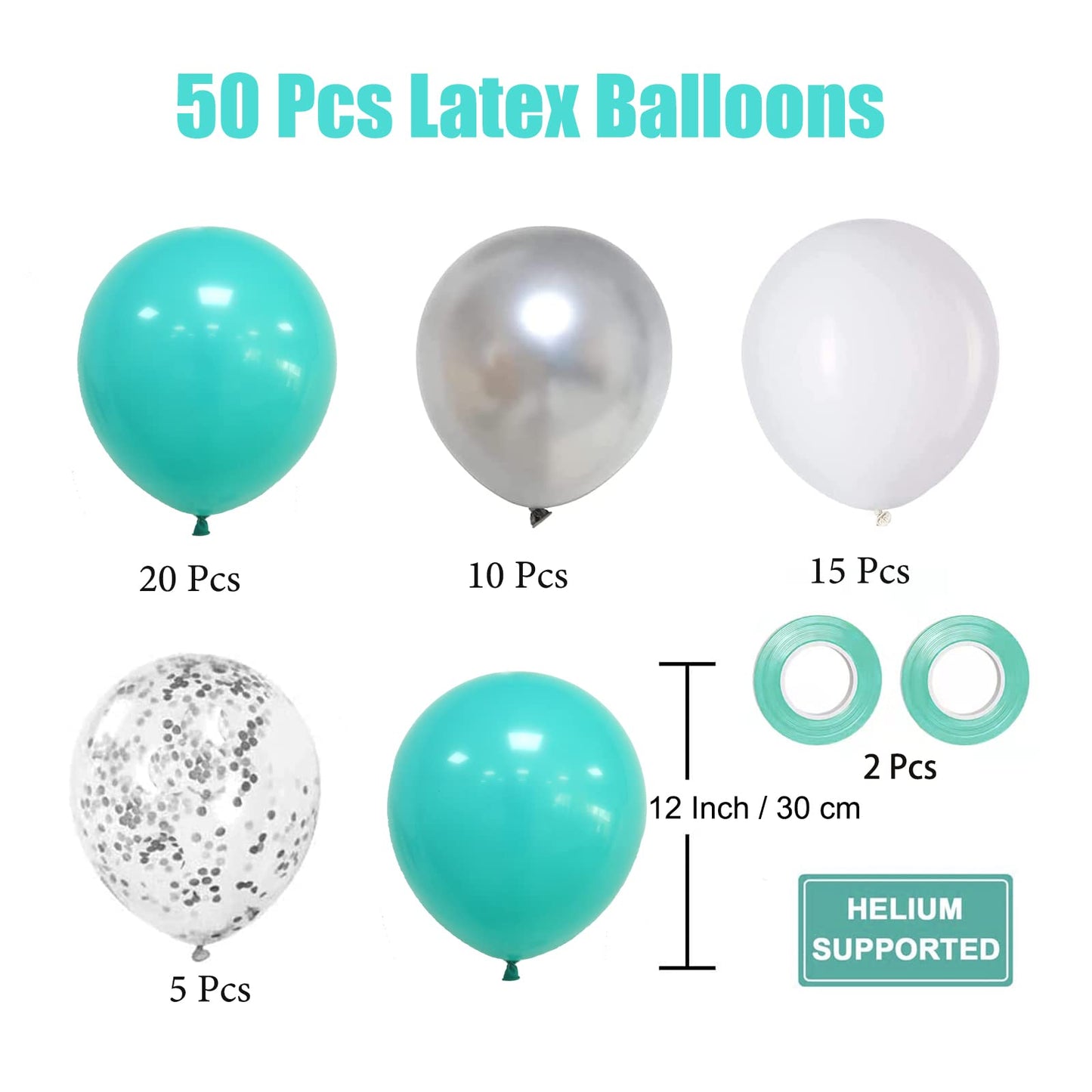 Metallic Balloon, 50Pcs 12Inch Latex Balloons Party Decoration