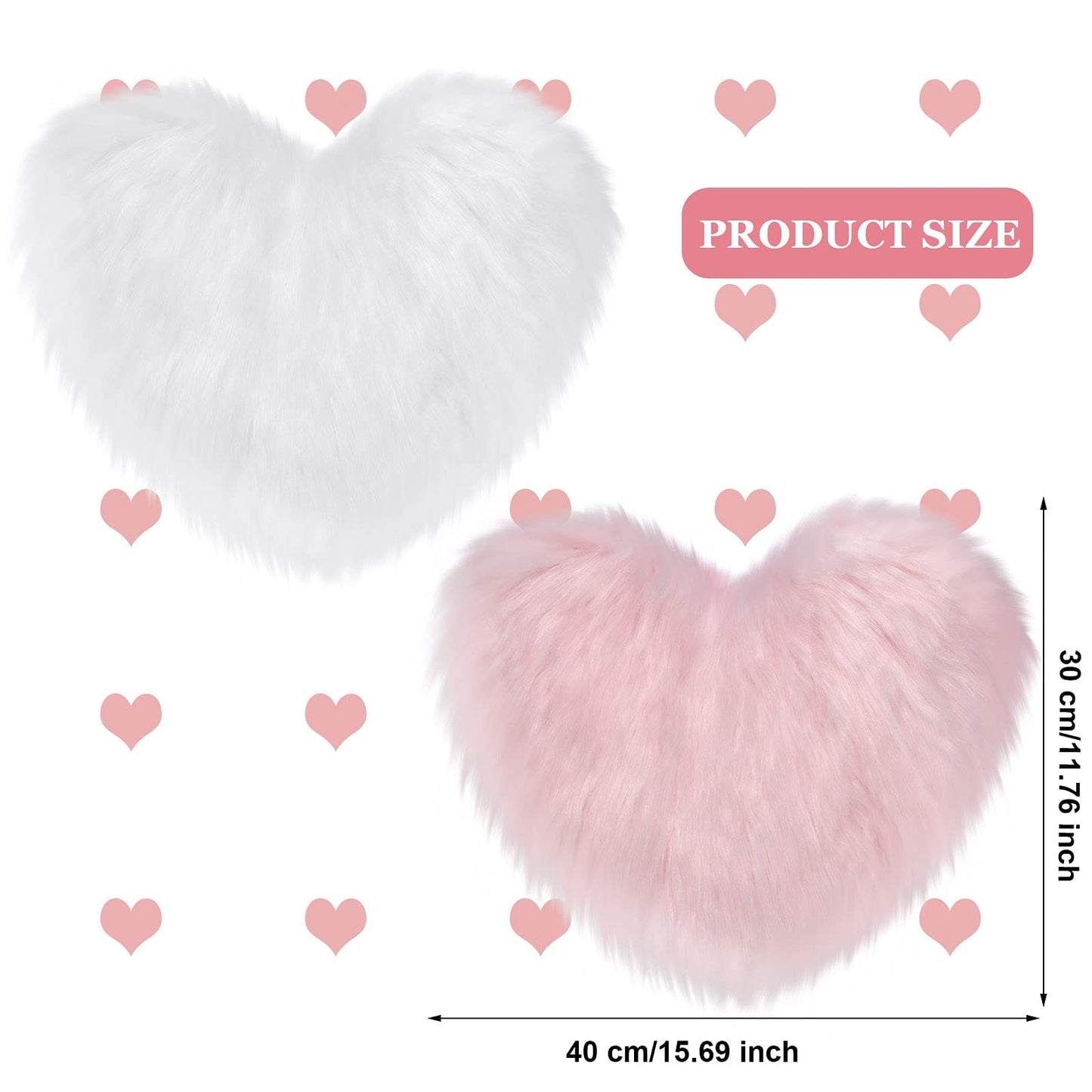 Heart Shaped Rug Faux Room Fluffy Carpe