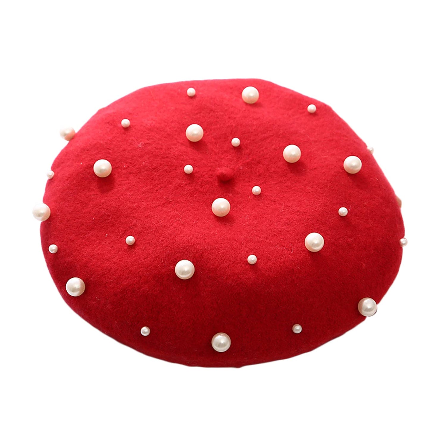 Women Pearl Beret Cap