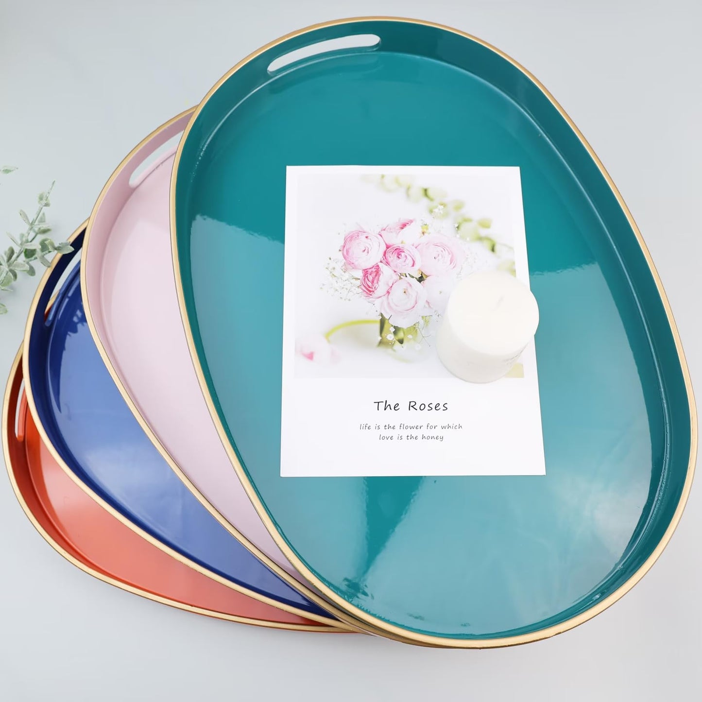 Versatile Decorative Tray with Handles