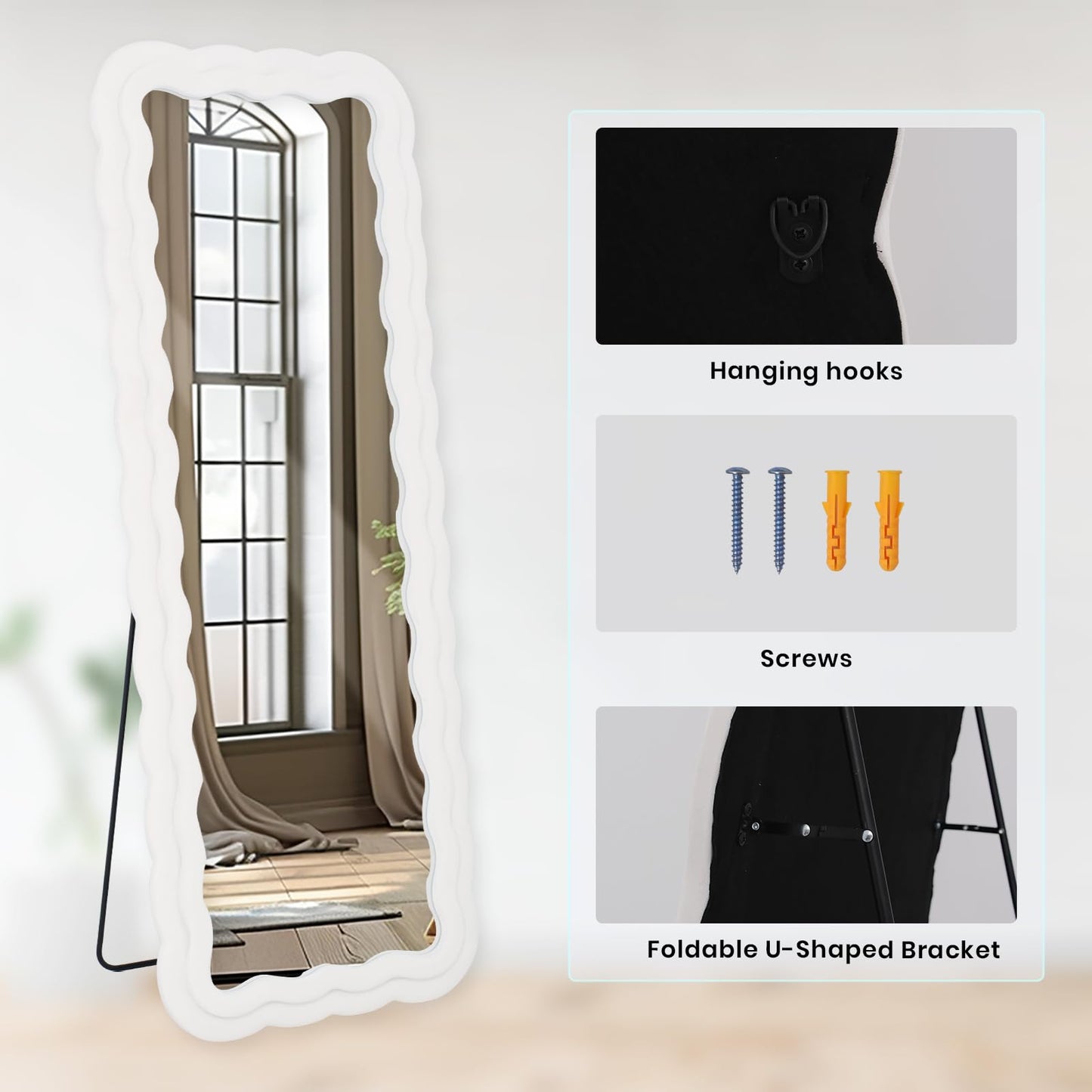 Irregular Full Body Mirror Wall Mounted Floor Mirror