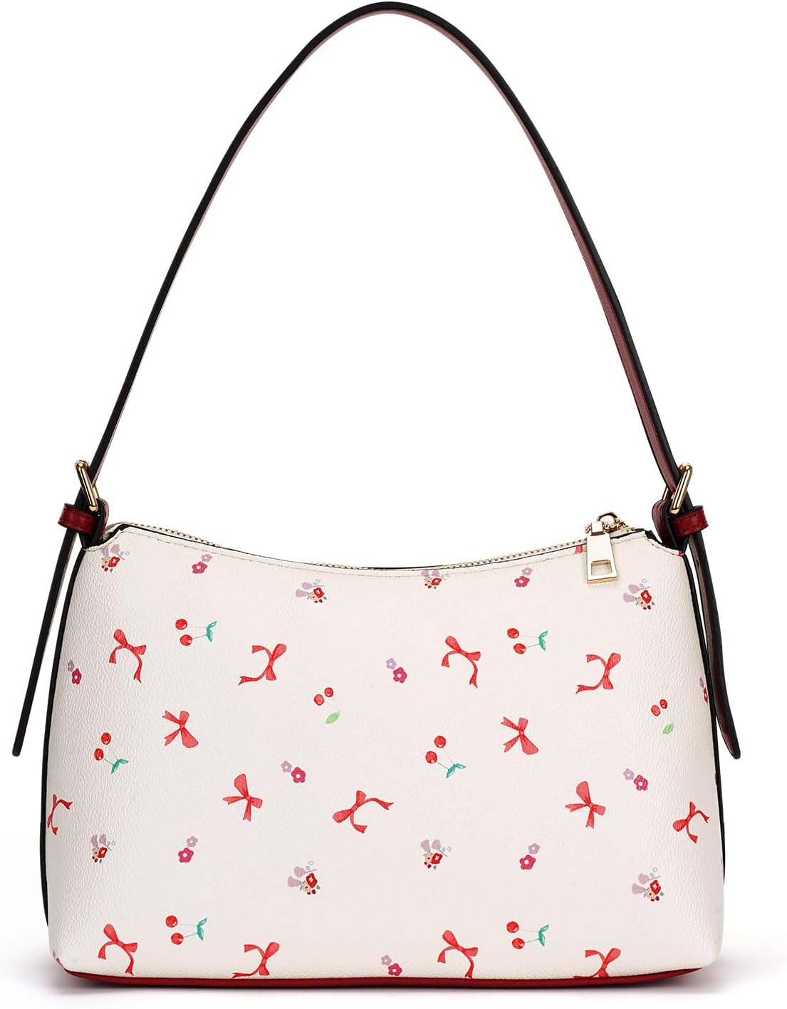 Coquette Small Shoulder Bag Bow Print Purse Cute Floral Handbag Purse