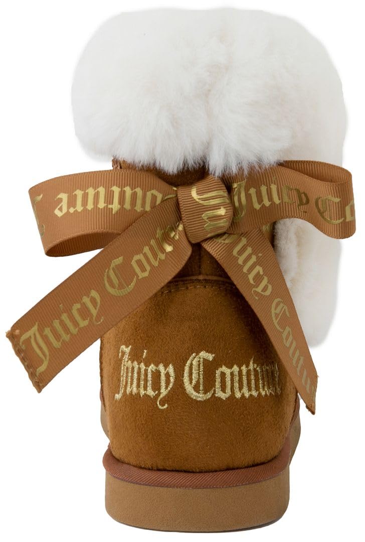 Juicy Couture Women's Slip-On Winter Snow Boots – Warm, Insulated Fashion Booties with Faux Fur Lining