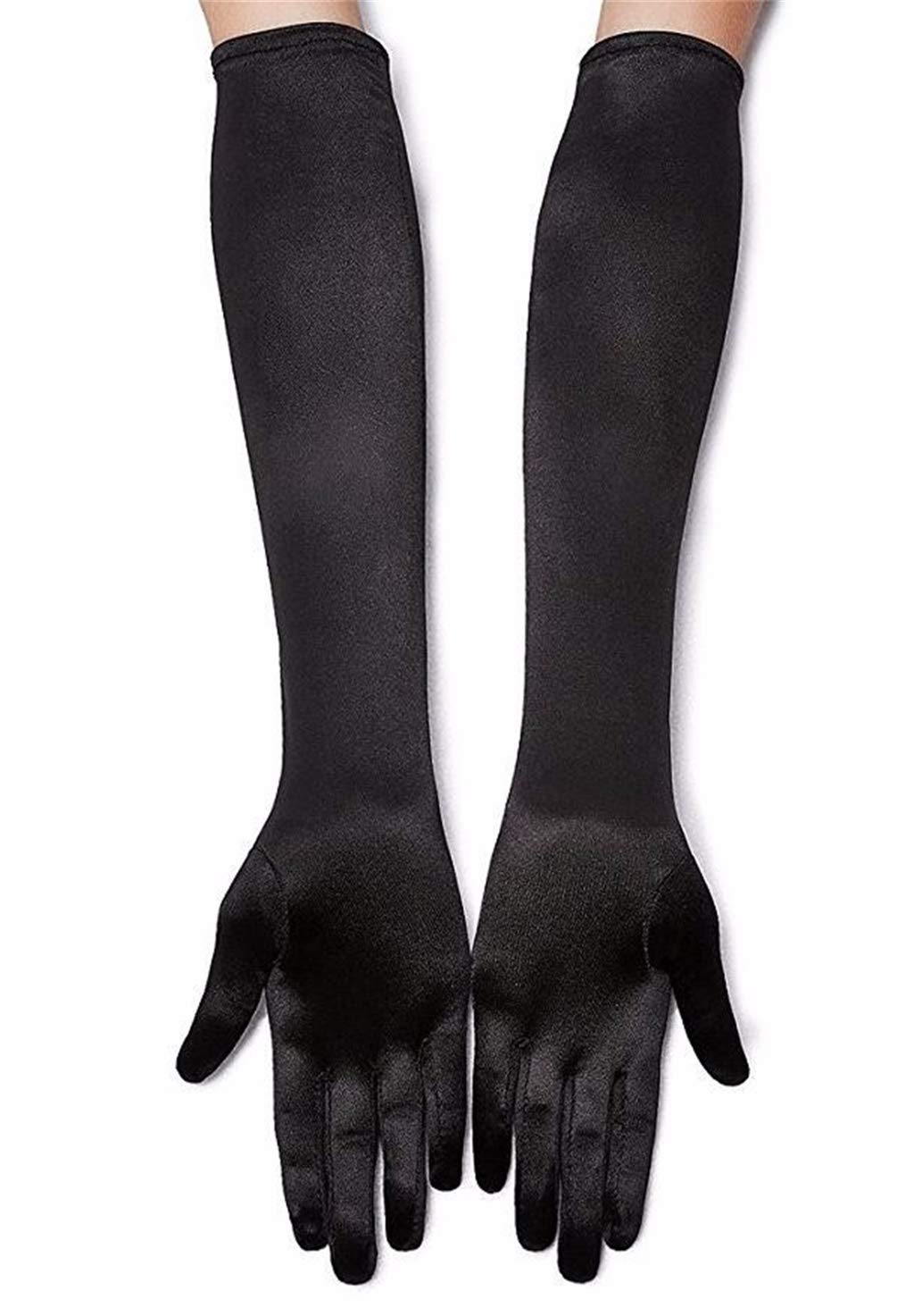 Women's Party Mittens - 21" Satin Finger Gloves