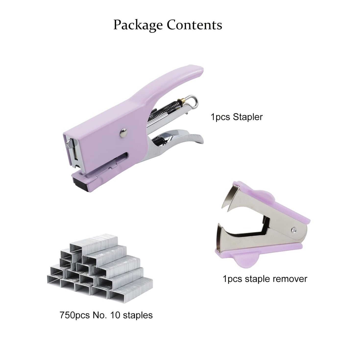 Mini Desktop Stapler - Small Hand-held Stapler Set, 15 Sheet Capacity, includes 750Pcs Staples and A Staple Remover