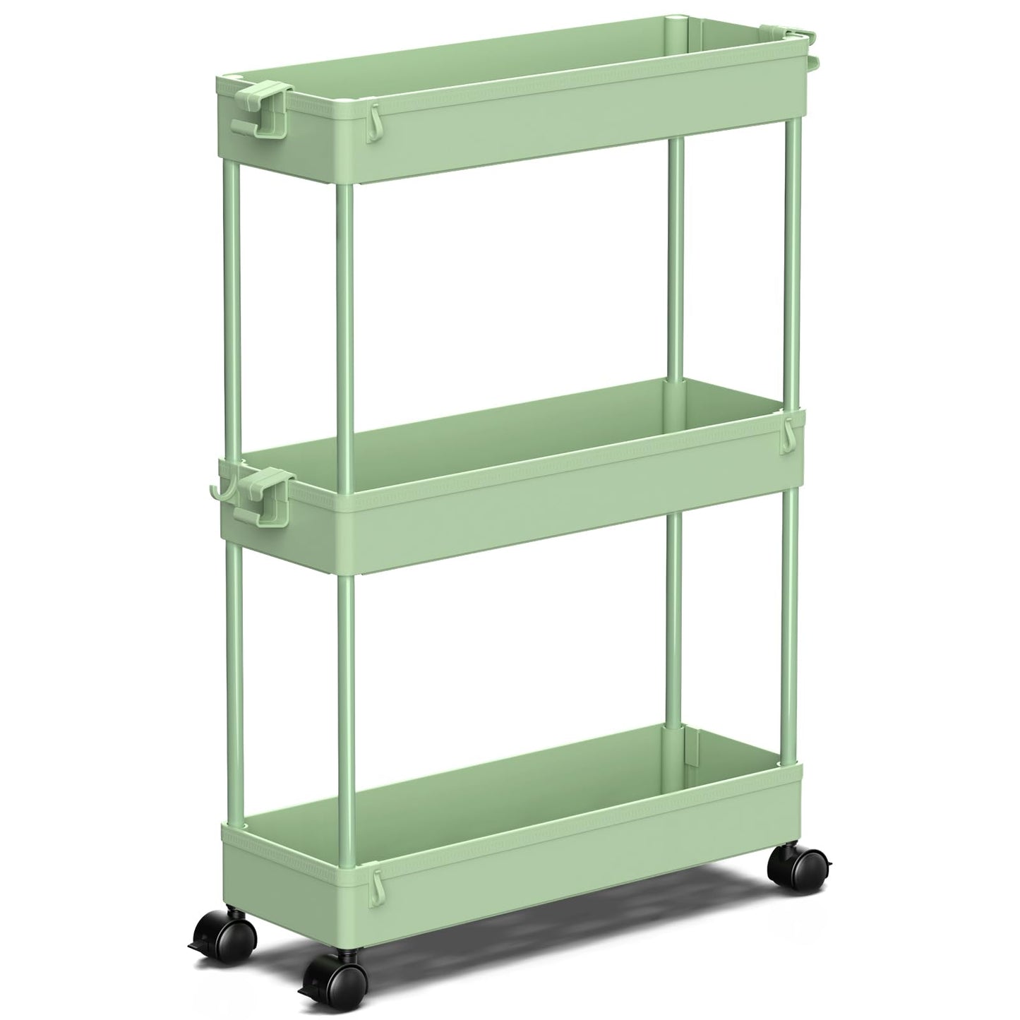 Slim Rolling Storage Cart, 3 Tier Bathroom Organizer