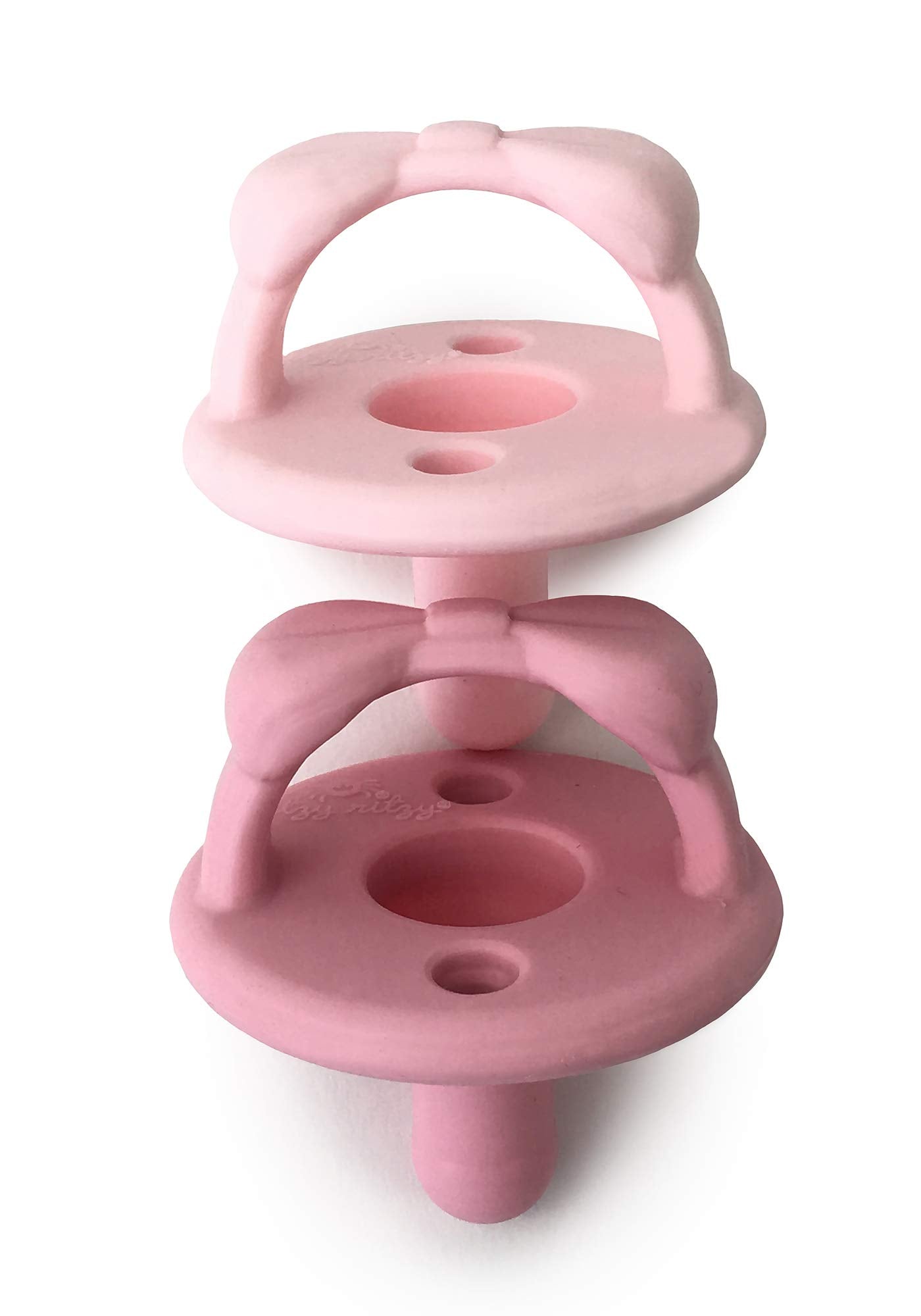 Silicone Pacifiers for Newborn - Sweetie Soother Pacifiers Feature Collapsible Handle & Two Air Holes for Added Safety