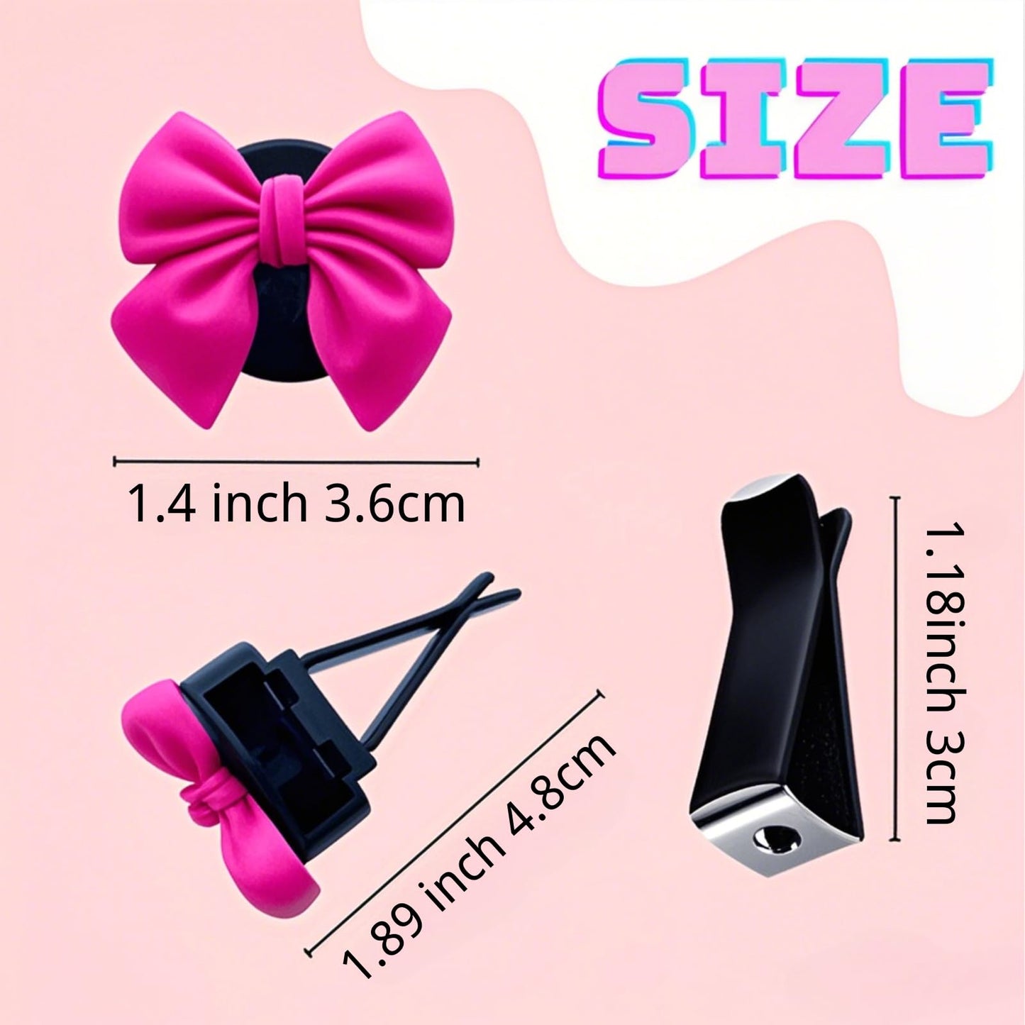 Pink Bow Car Air Freshener Coquette