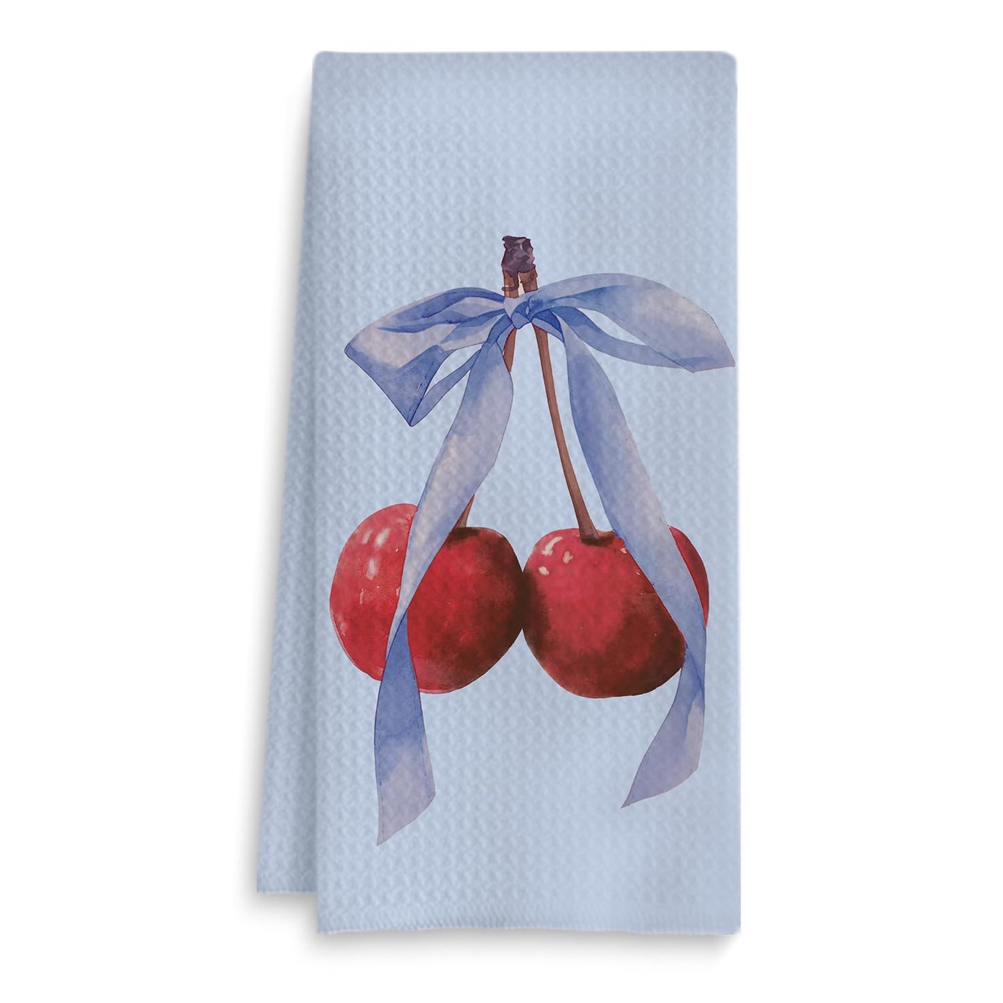 Coquette Pink Bow Cherry Kitchen Towels, 16x24 Inch