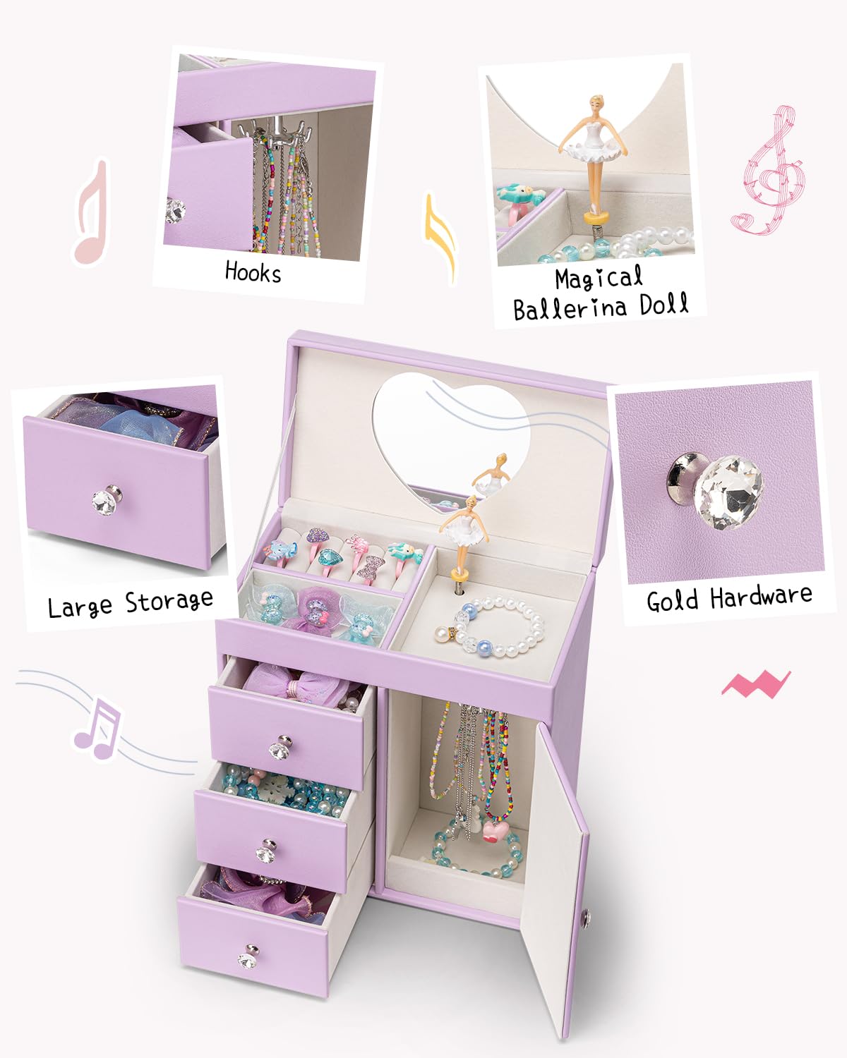 Musical Jewelry Music Box with Ballerina