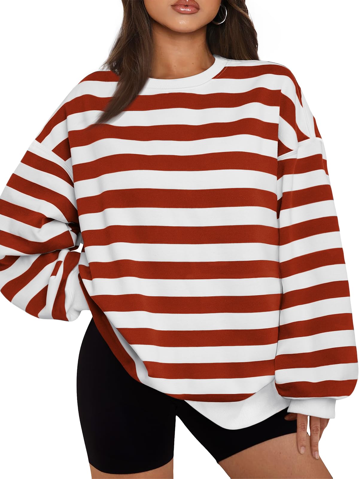 Womens Oversized Sweatshirts - Hoodies Fleece Crewneck Sweaters