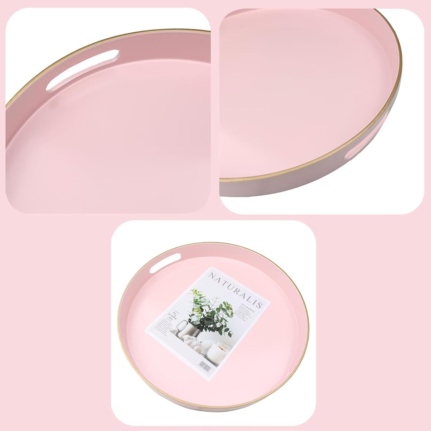 Versatile Decorative Tray with Handles