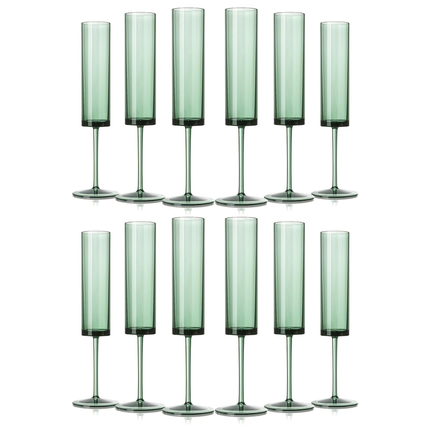 Reusable Acrylic Toasting Glasses - Stemmed Coupes Square