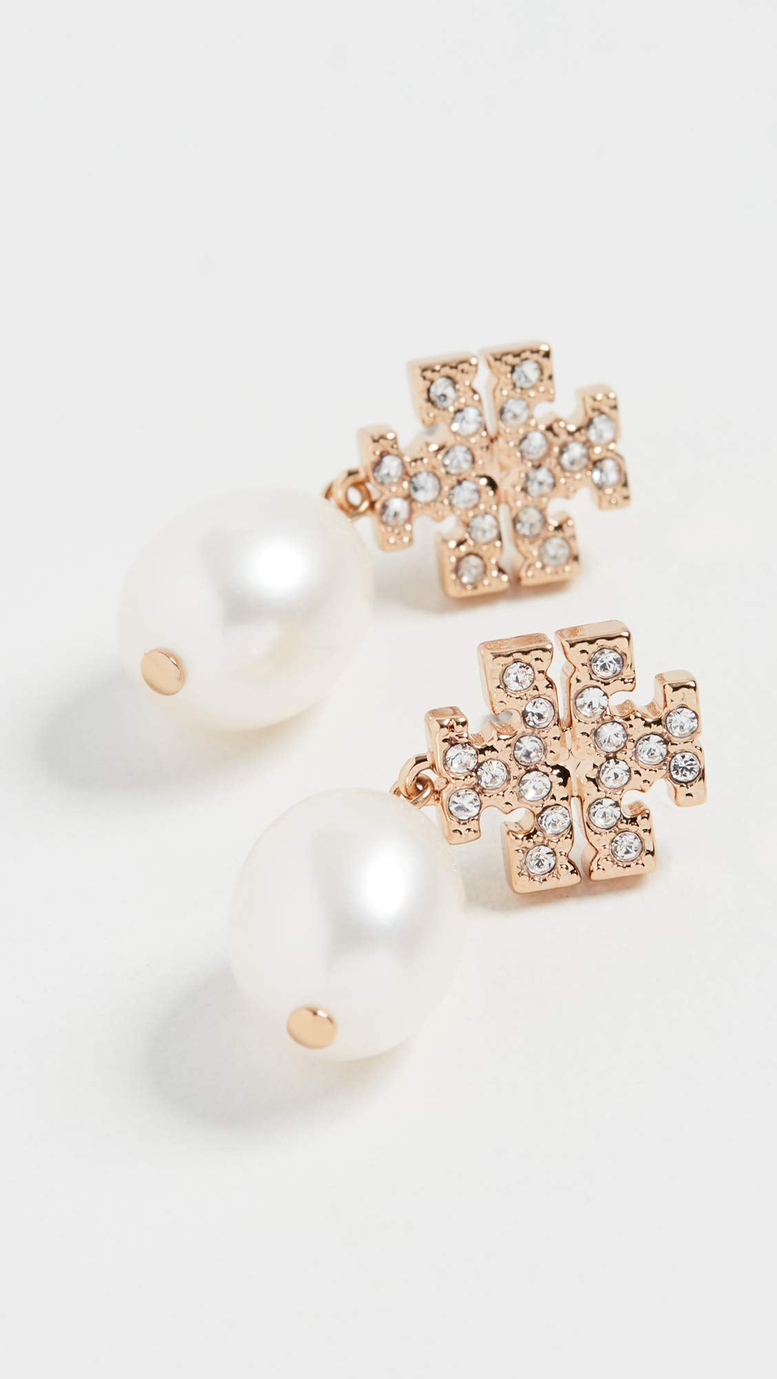 Tory Burch Women's Kira Pave Pearl Drop Earrings