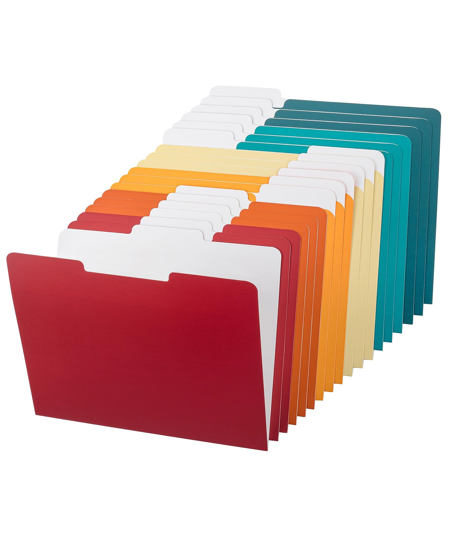 Pastel Colored Poly File Folders, 1/3 Cut Tab, 6 Pack, Letter Size, File Folders