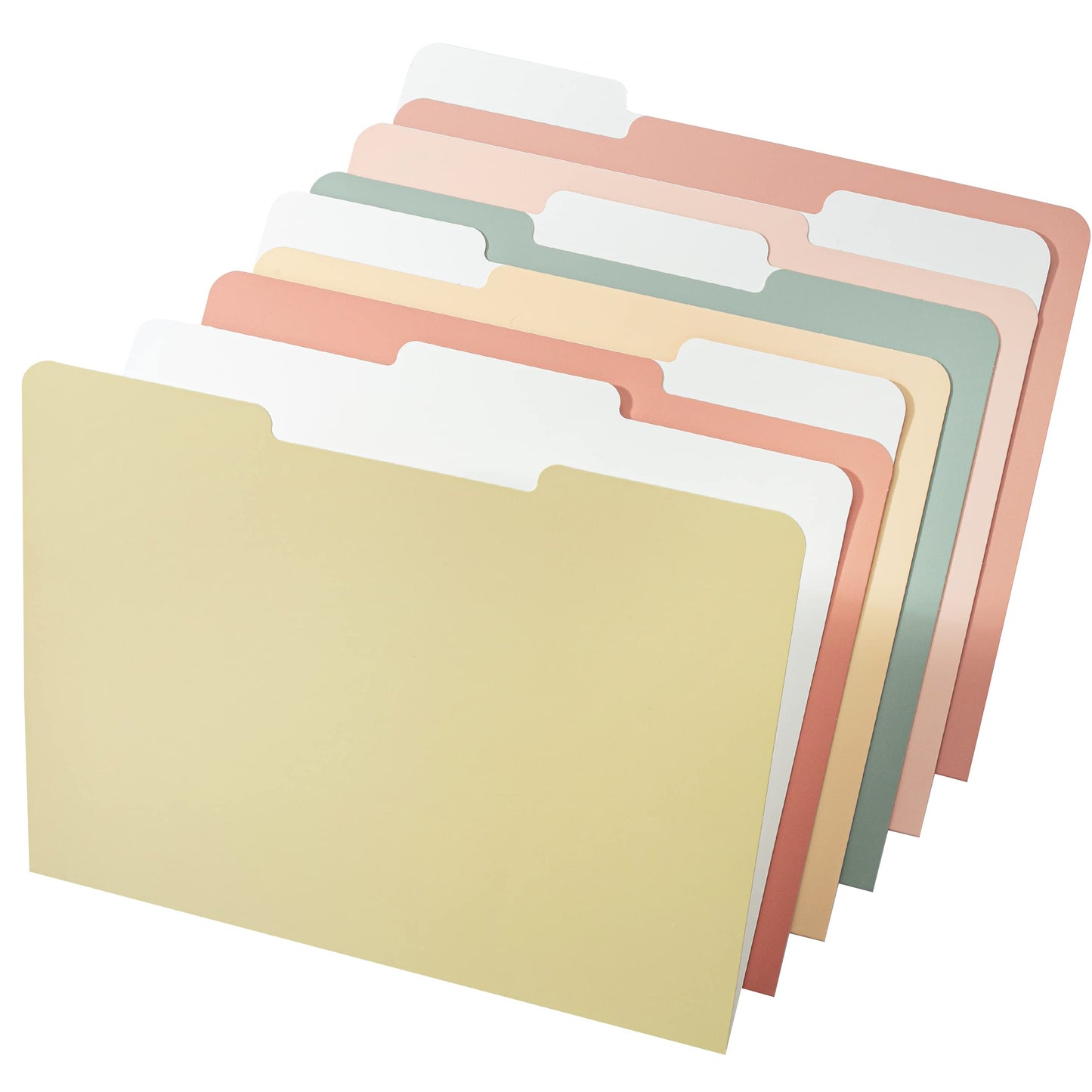 Pastel Colored Poly File Folders, 1/3 Cut Tab, 6 Pack, Letter Size, File Folders