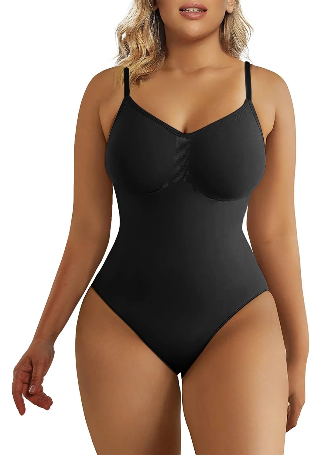 Women's Shapewear Bodysuit - Tummy Control Body Shaper Seamless Sculpting Snatched Waist Body Suit