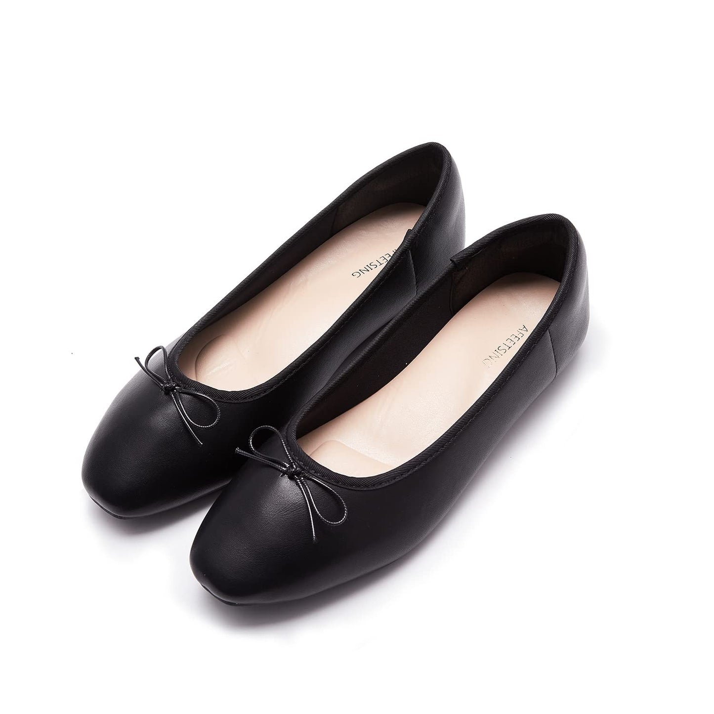 Women's Round Toe Ballet Flats - Comfortable Bow Dressy Shoes