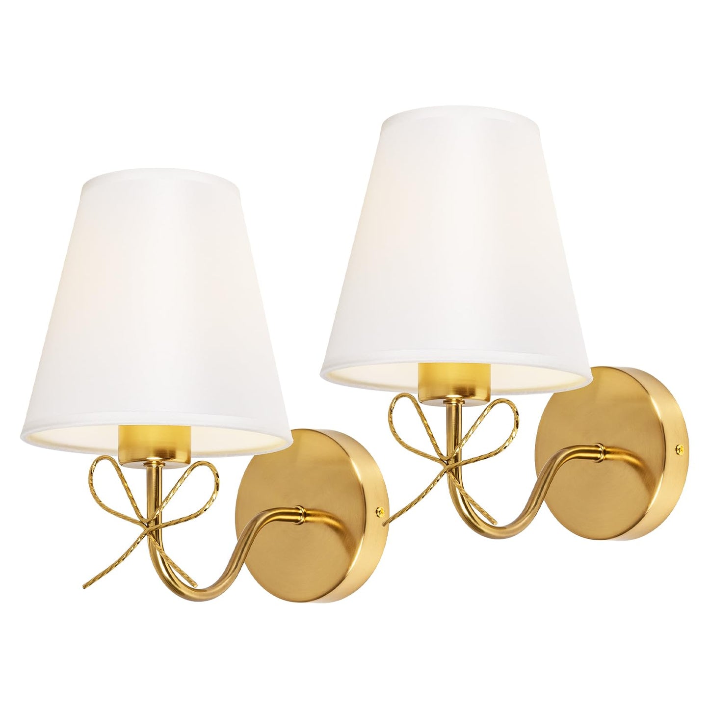 Wall Brass Antique Bow Sconces Decor Gold Wall Lights