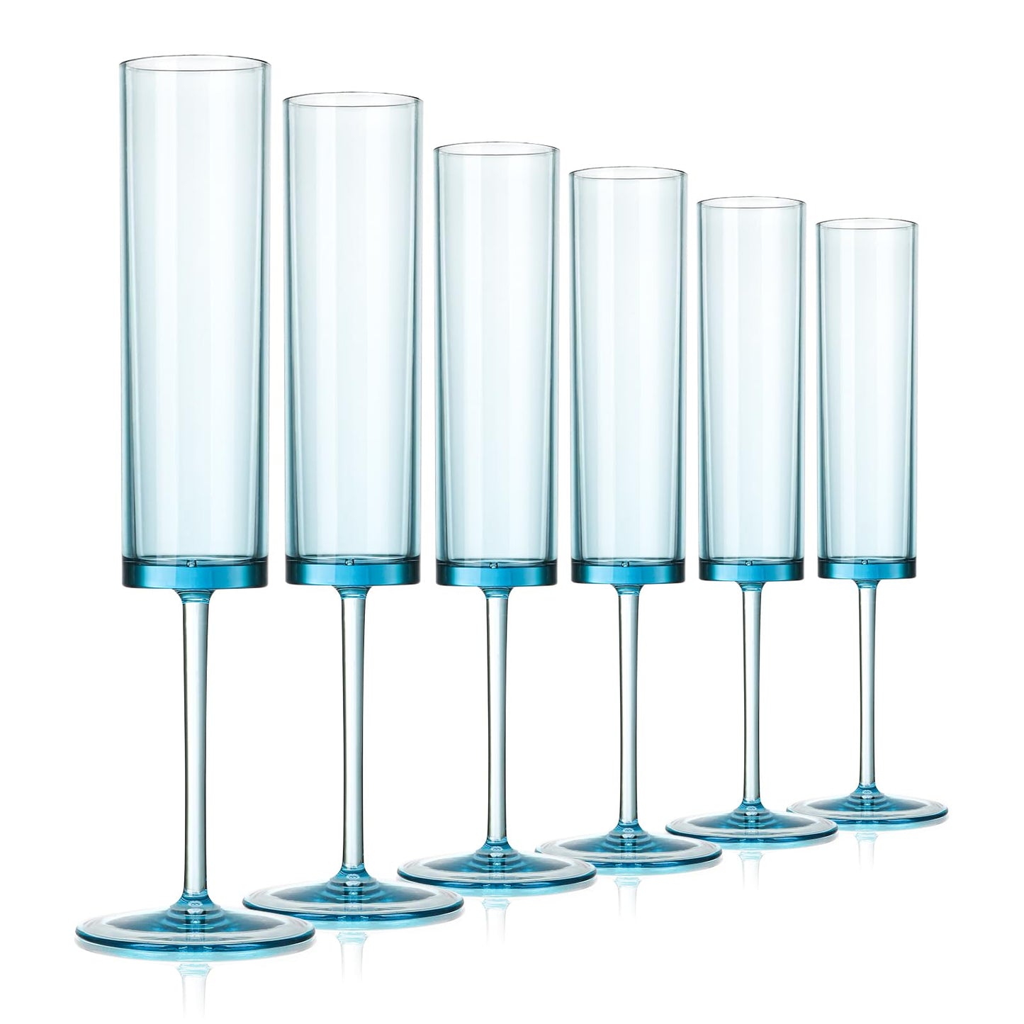 Reusable Acrylic Toasting Glasses - Stemmed Coupes Square