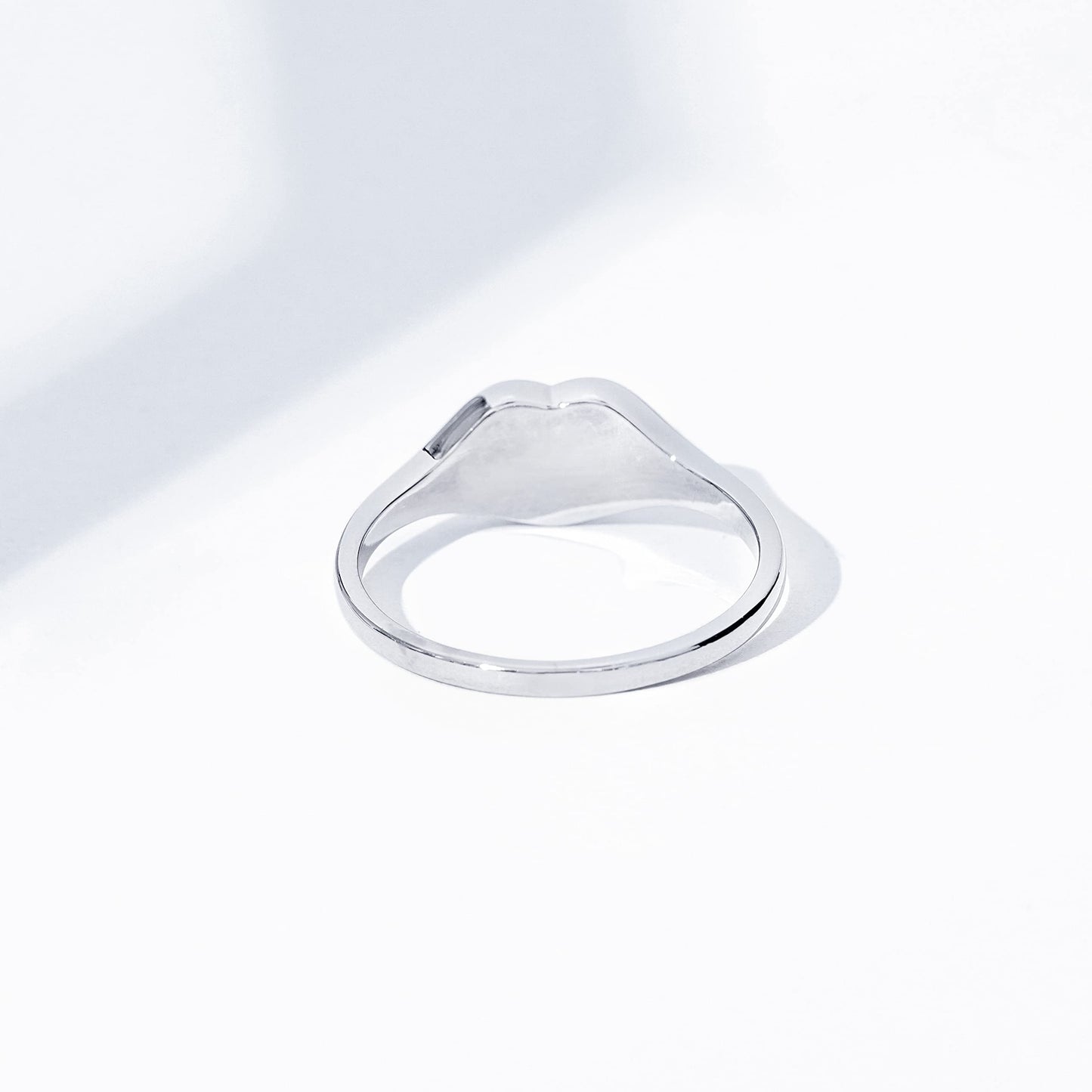 Plated 14K Sterling Silver Round Signet Ring