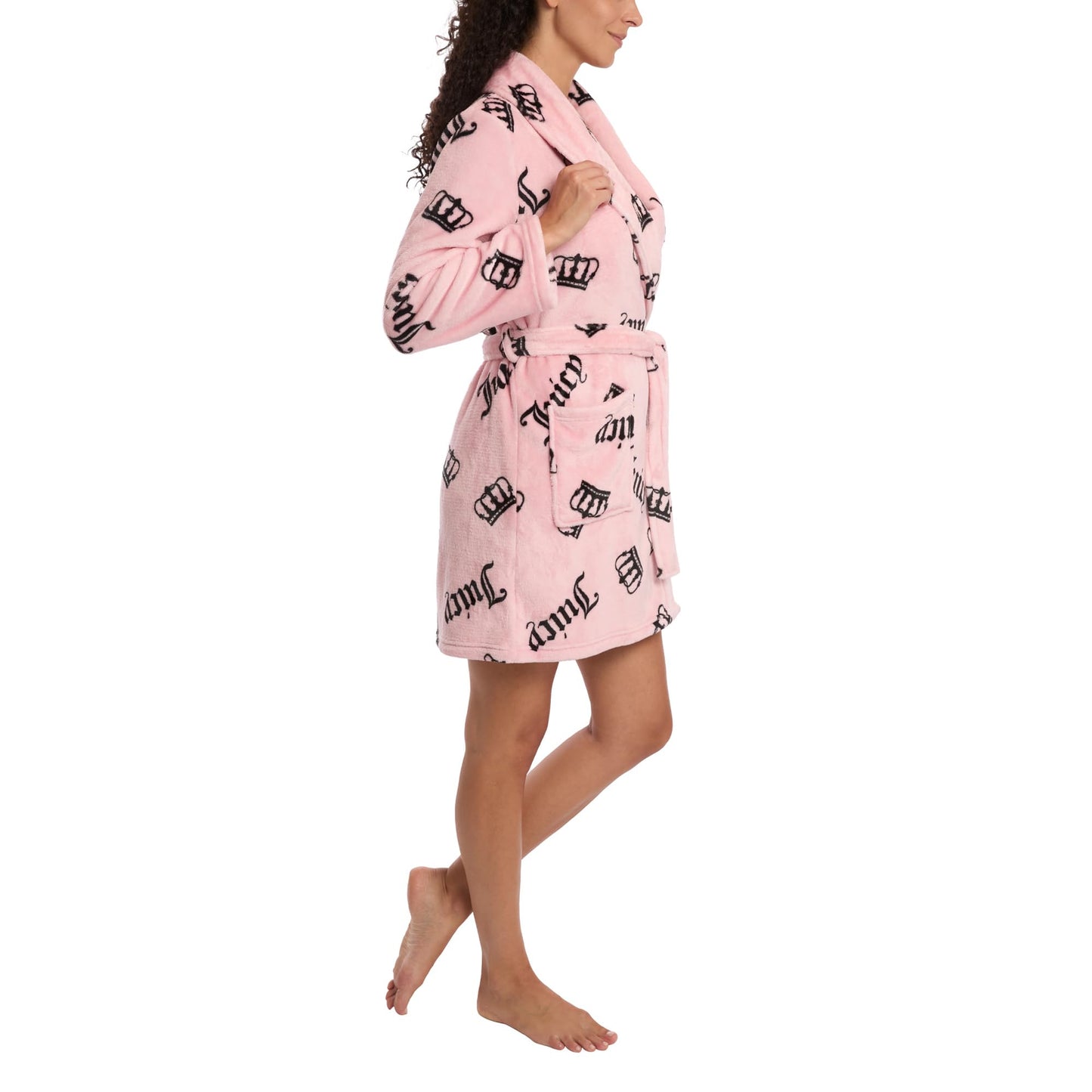 Juicy Couture Women's Super Soft Luxe Plush Shawl Collar Robe