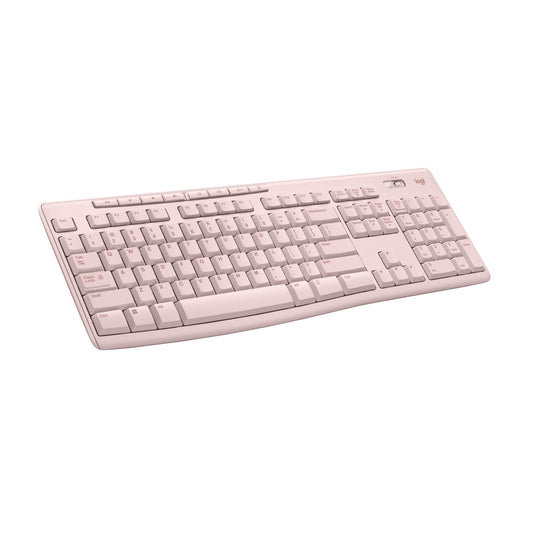 Rose Wireless Keyboard and Mouse Combo – 2.4 GHz, Compact Mouse, 8 Multimedia Shortcuts, Long-Lasting 2-Year Battery, Compatible with Windows PC & Laptop