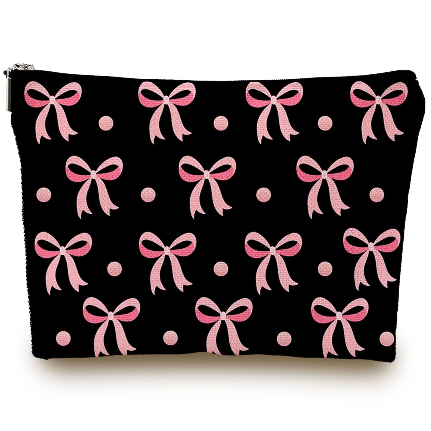 Coquette Pink Bow Makeup Bag