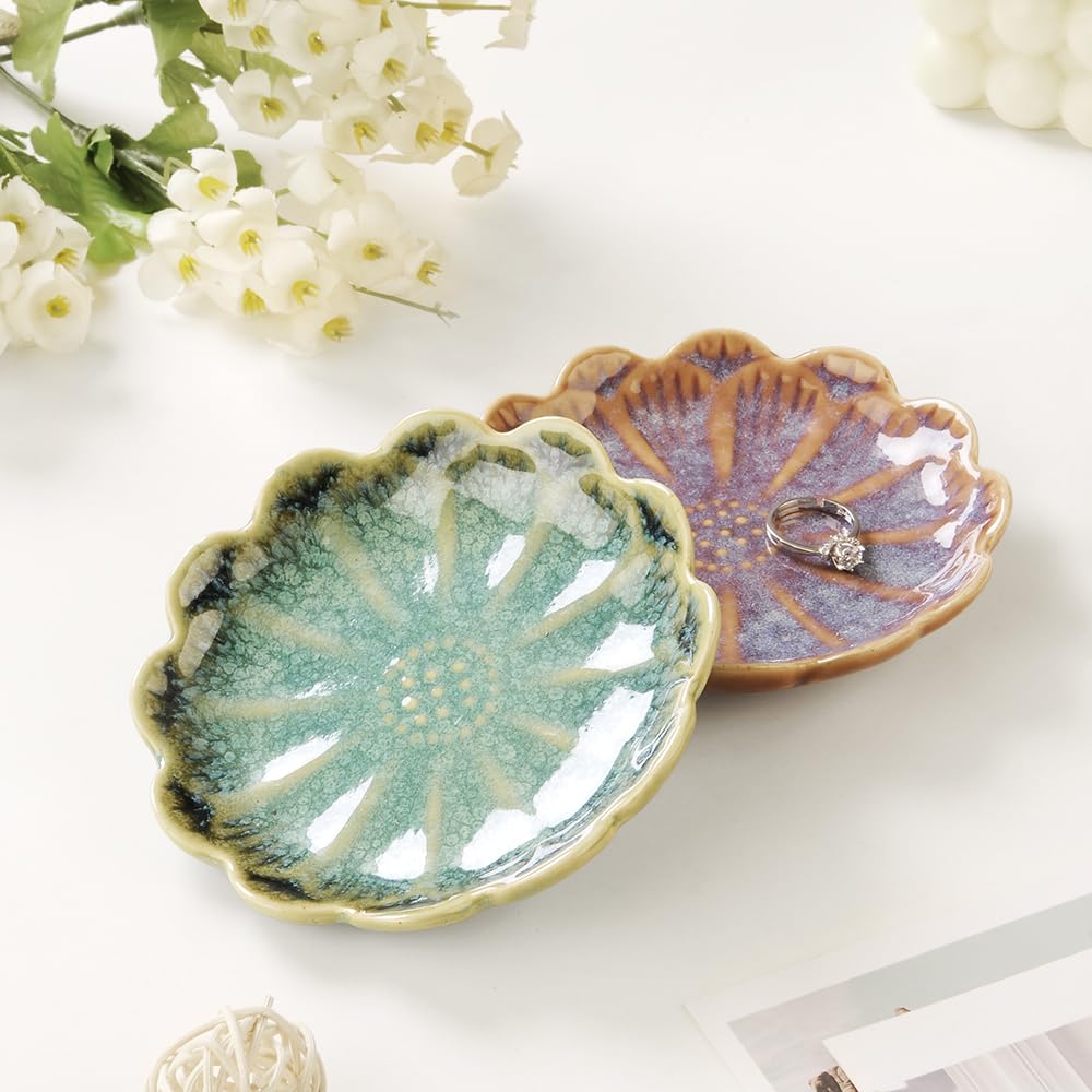 Ceramic Trinket Tray – Decorative Jewelry Dish for Rings, Keys, and Accessories