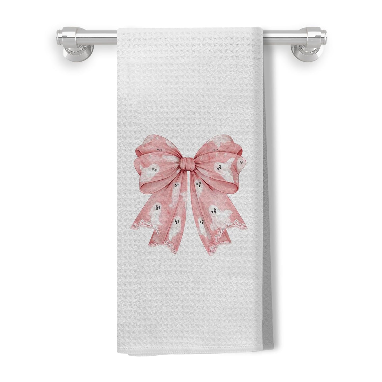 Coquette Bow Kitchen Towels Hand Towels for Bathroom, 16x24 Inch