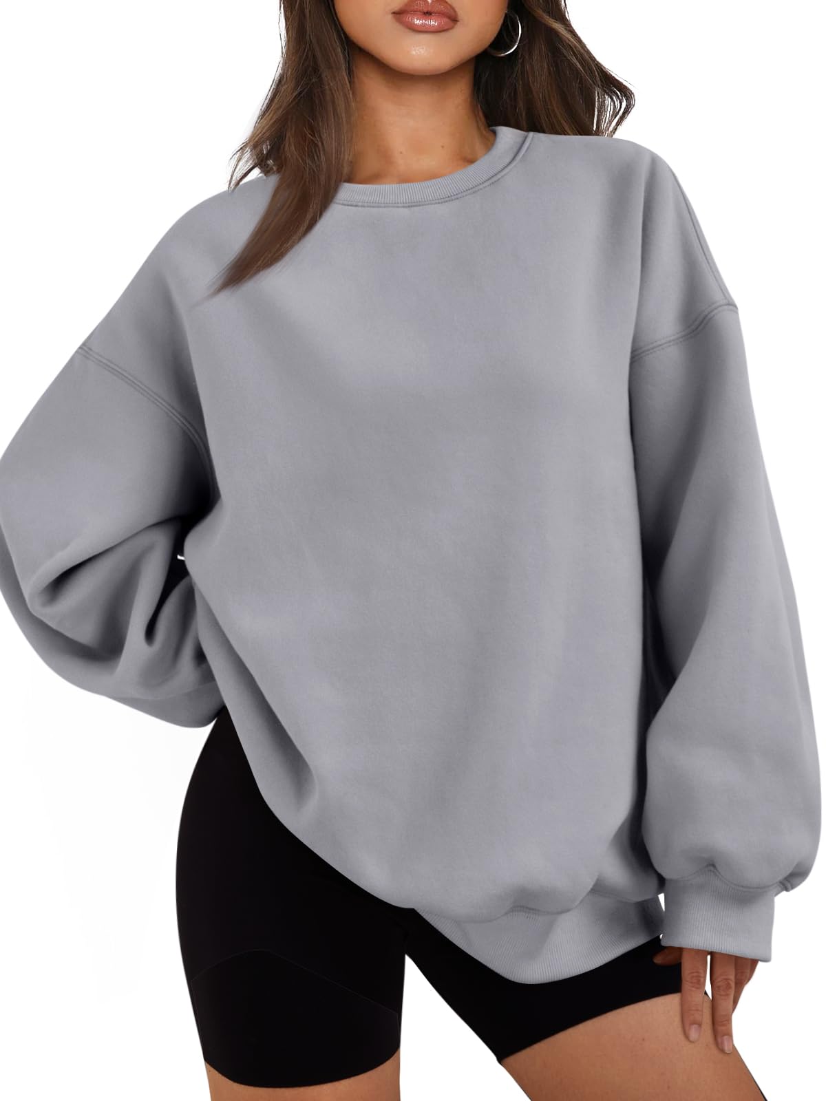 Womens Oversized Sweatshirts - Hoodies Fleece Crewneck Sweaters