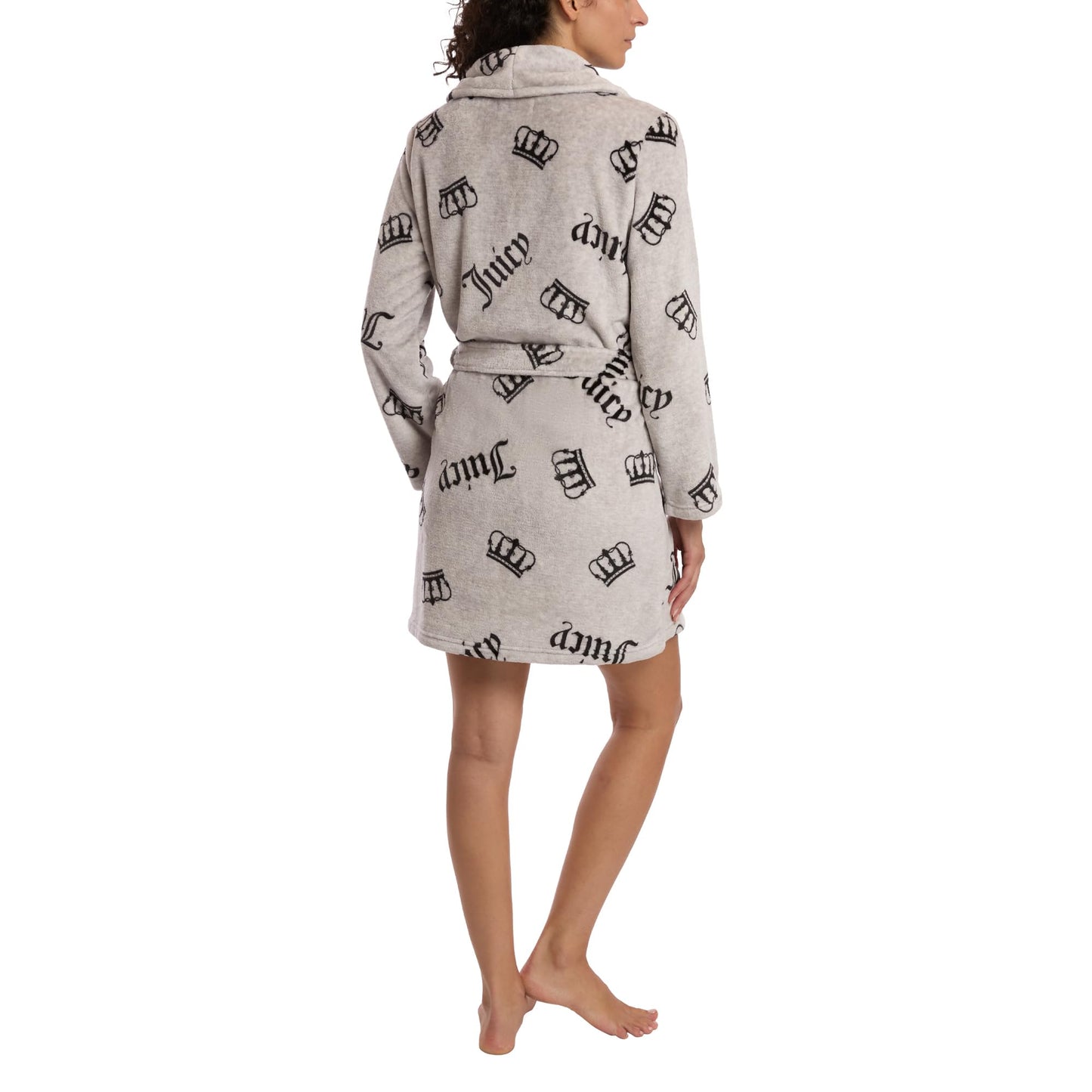 Juicy Couture Women's Super Soft Luxe Plush Shawl Collar Robe