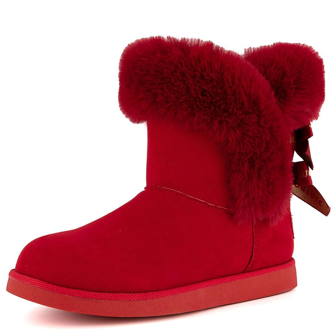 Juicy Couture Women's Slip-On Winter Snow Boots – Warm, Insulated Fashion Booties with Faux Fur Lining