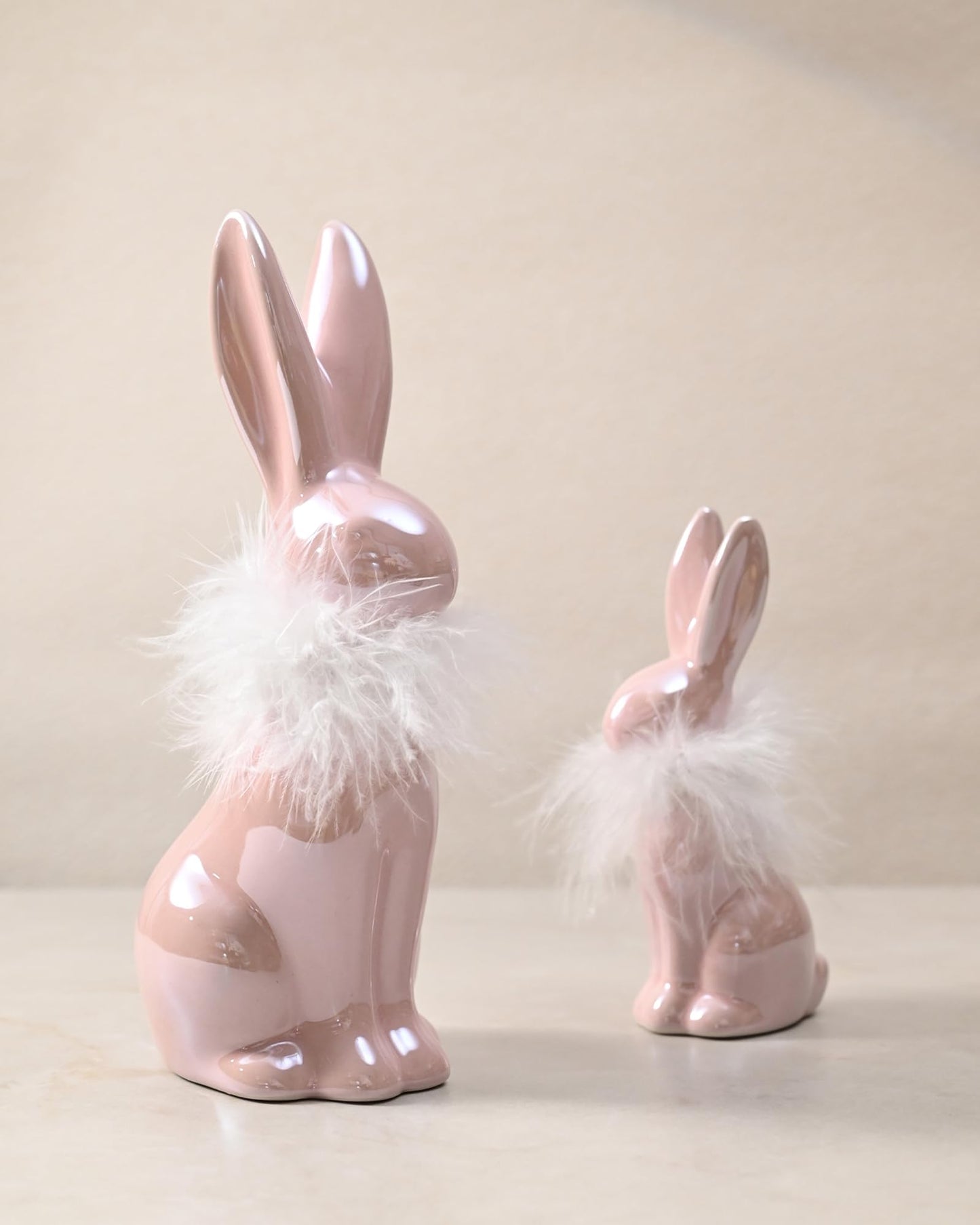 Easter Bunny Figurine Decoration, Ceramic Rabbit Statues, Aesthetic Decor Home Decor