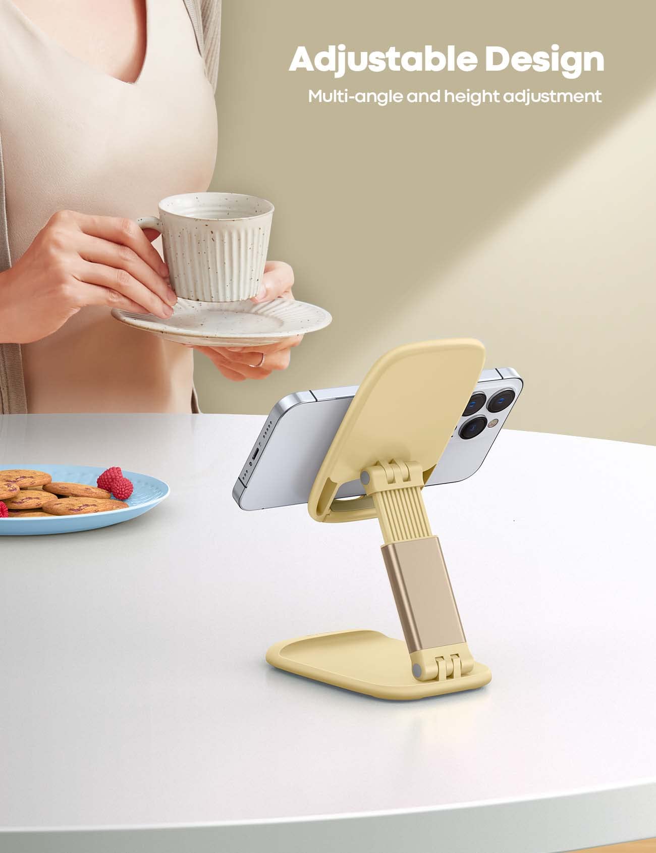 Phone Stand – Desktop Cell Phone Holder for Office Desk (4-8")