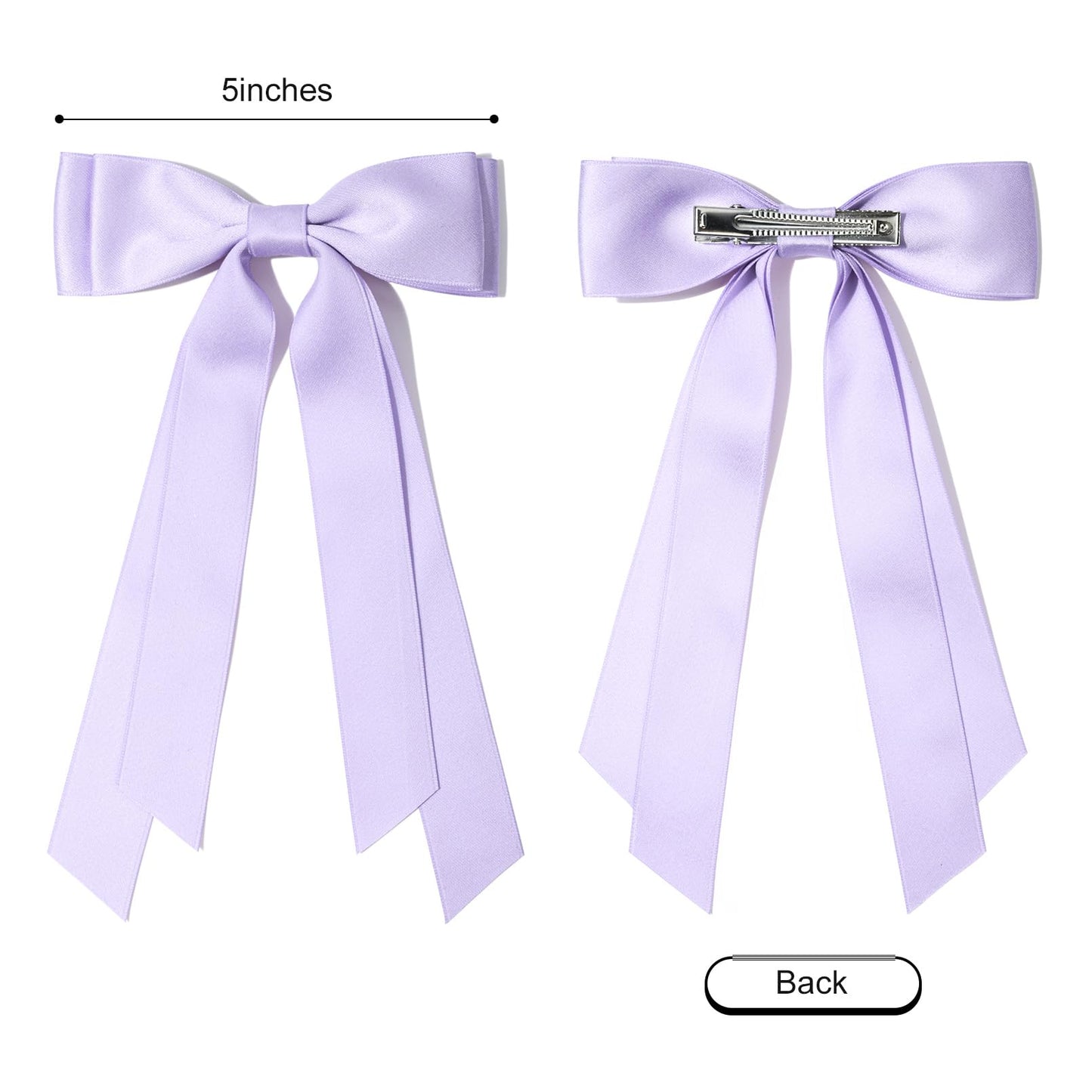 Silky Satin 2PCS Hair Bows Hair Clip - Holder Accessories Slides Metal Clips Hair Bow