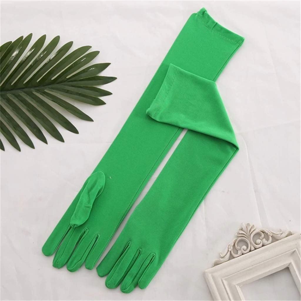 Women's Party Mittens - 21" Satin Finger Gloves