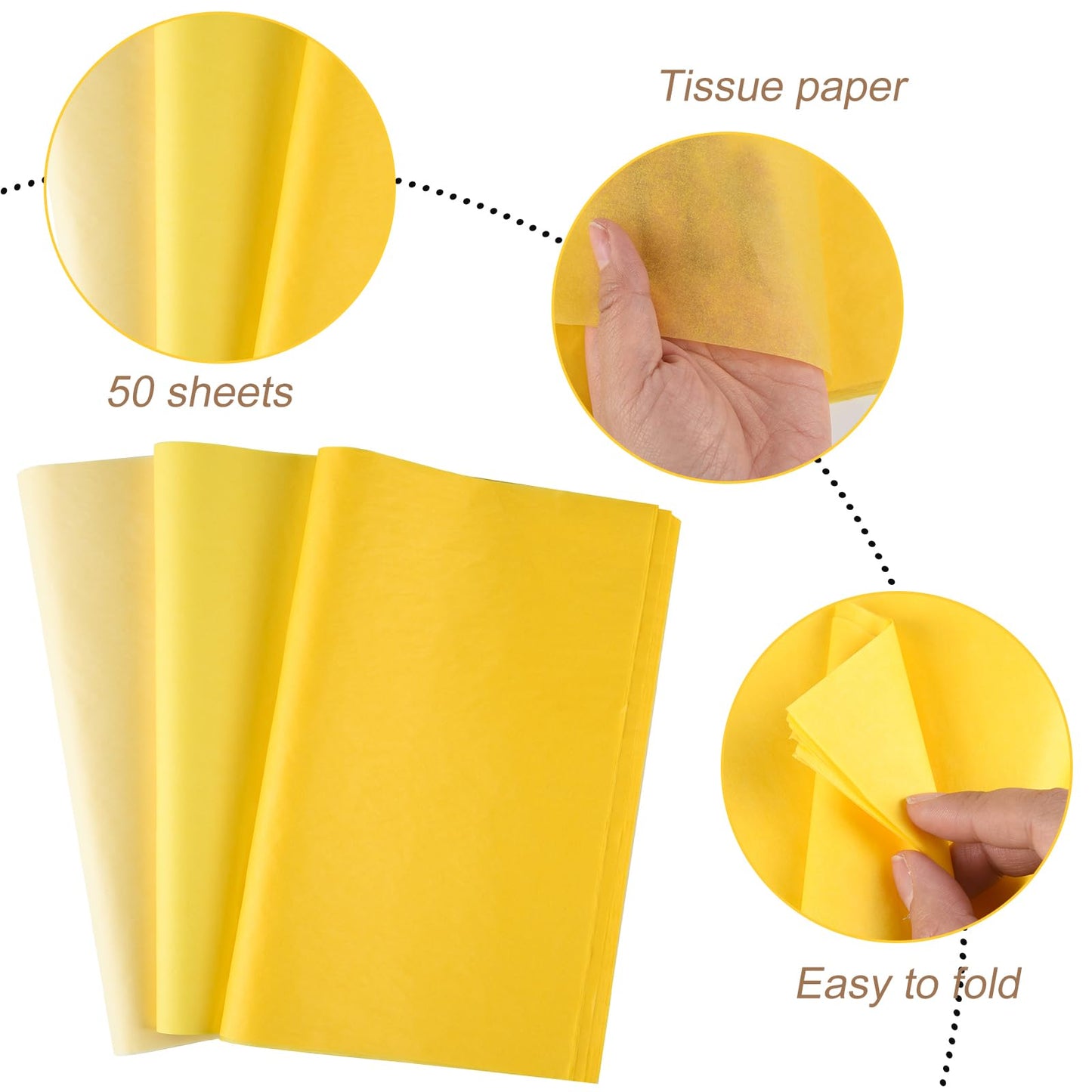 Sheets Mixed 50 Tissue Paper for Gift Wrapping and Crafts