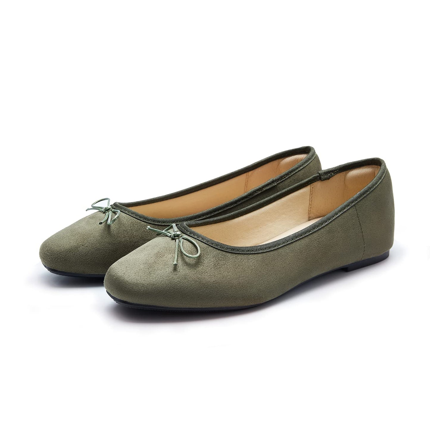 Women's Round Toe Ballet Flats - Comfortable Bow Dressy Shoes