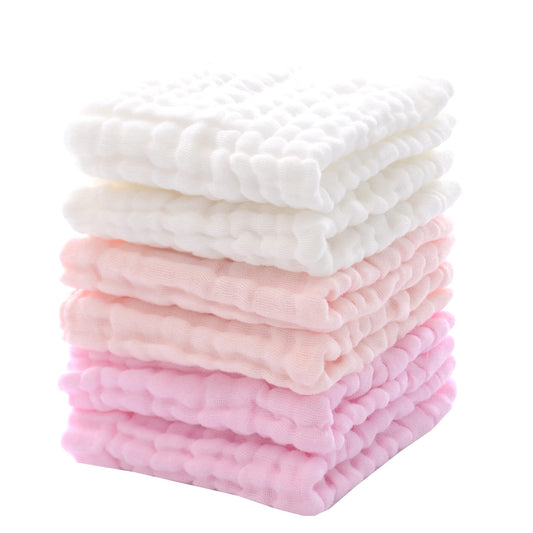 Newborns Washcloths and Burp Cloths, Soft Absorbent Towels, 6 Pack 12x12 Inches